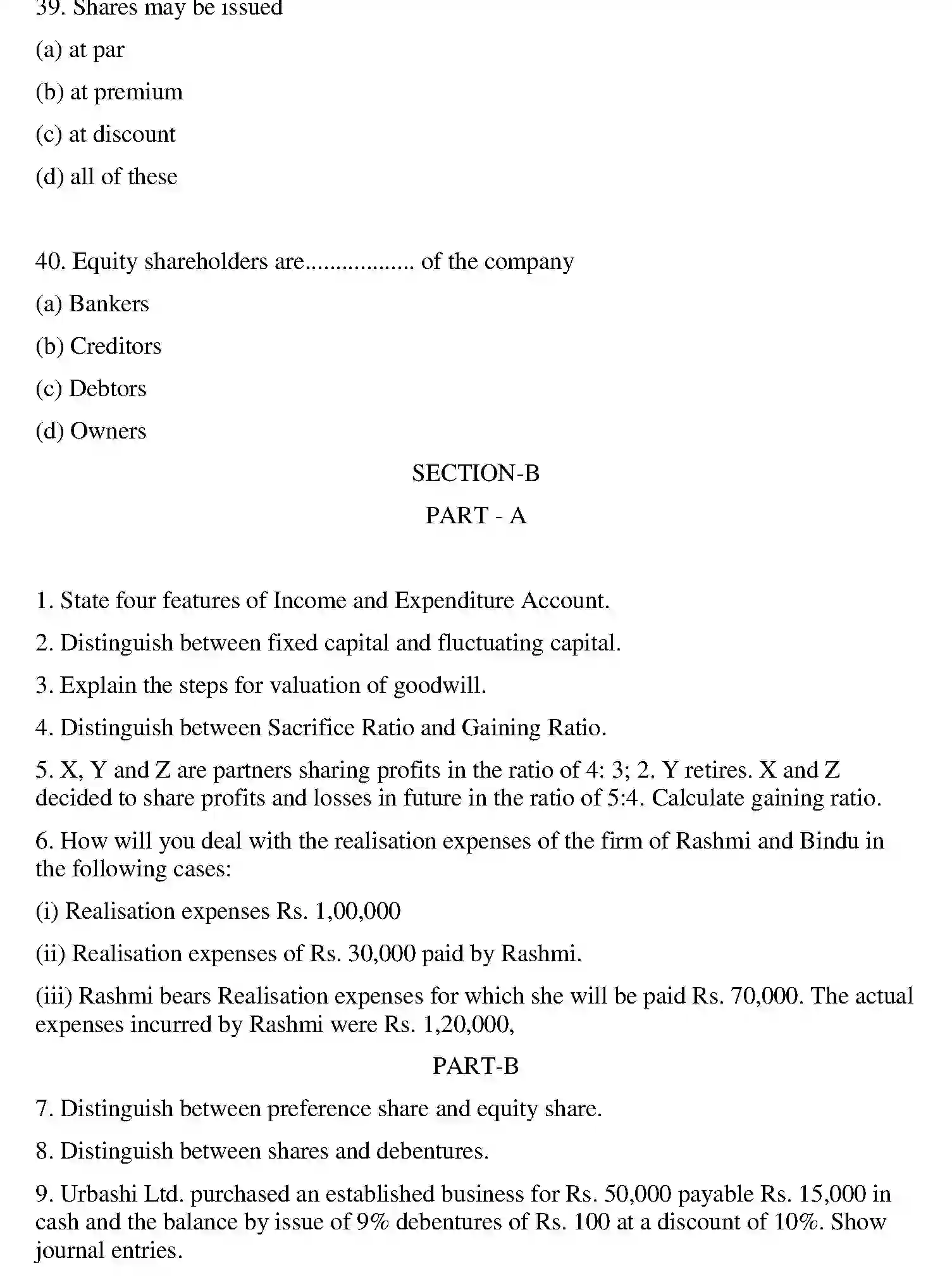 Bihar Board Class 12 2015 ACCOUNTANCY Question Bank - Page 23