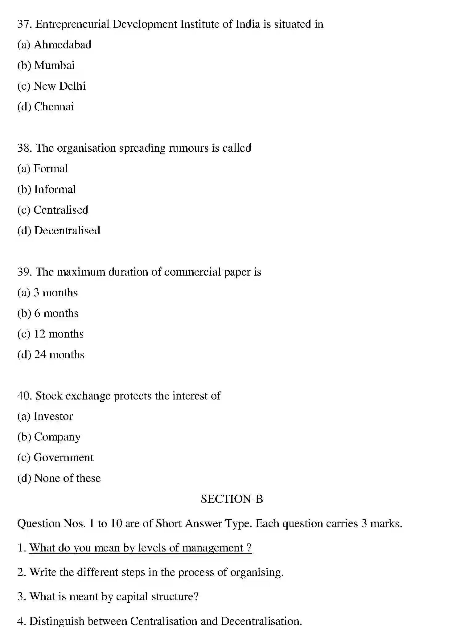 Bihar Board Class 12 2015 BUSINESS-STUDIES Question Bank - Page 21