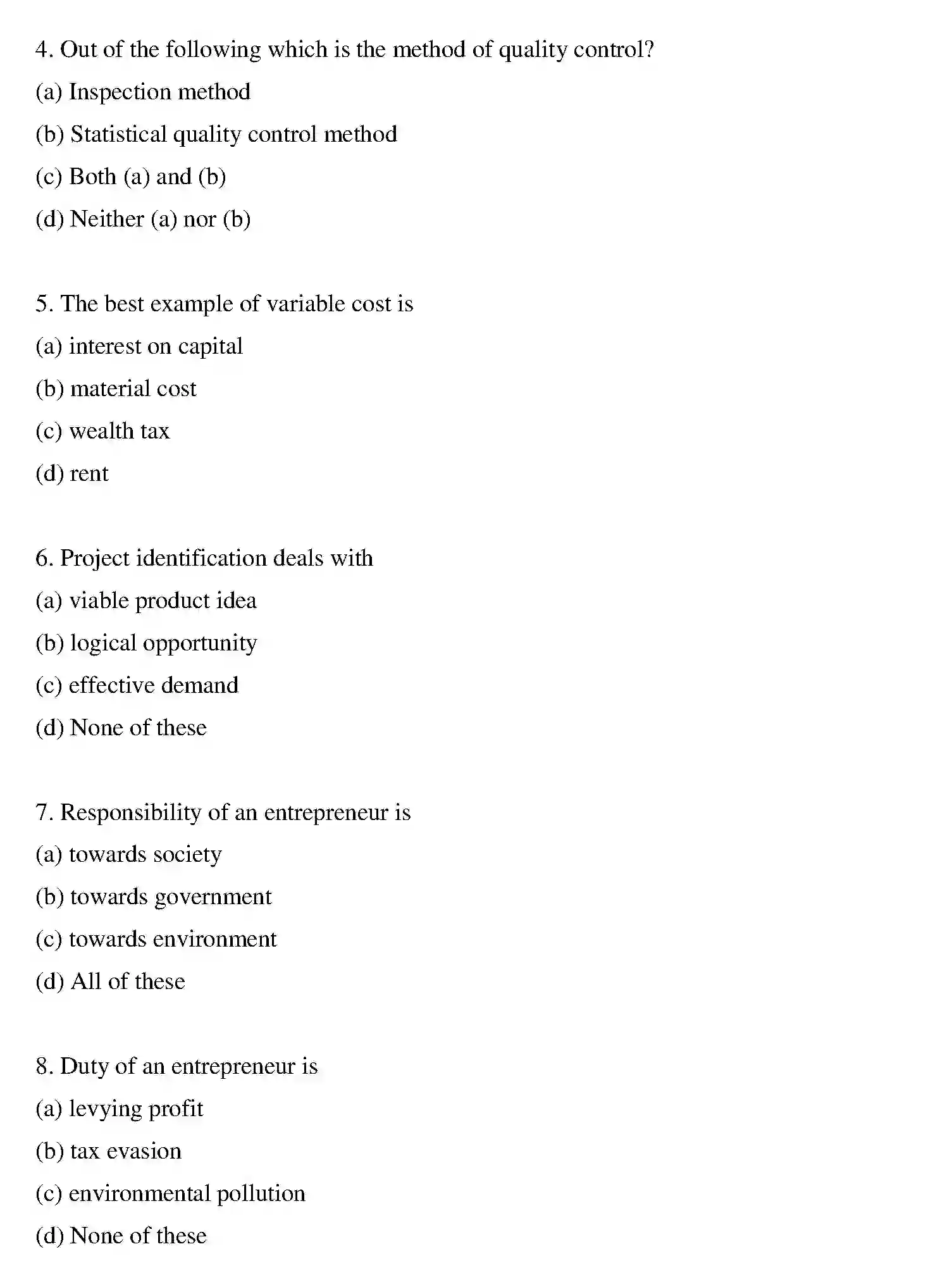 Bihar Board Class 12 2015 ENTREPRENEURSHIP Question Bank - Page 11