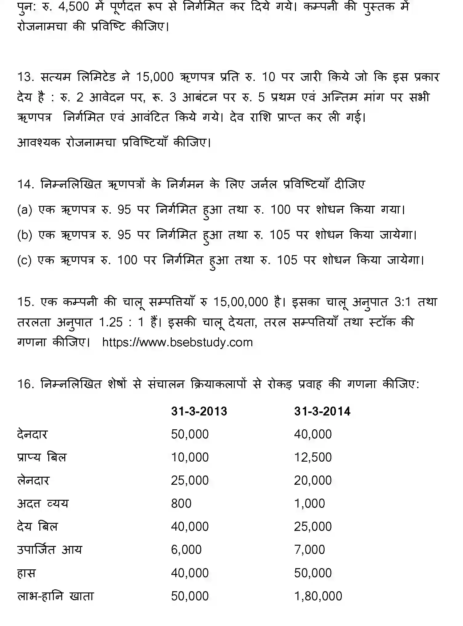 Bihar Board Class 2 2016 ACCOUNTANCY Question Bank - Page 13