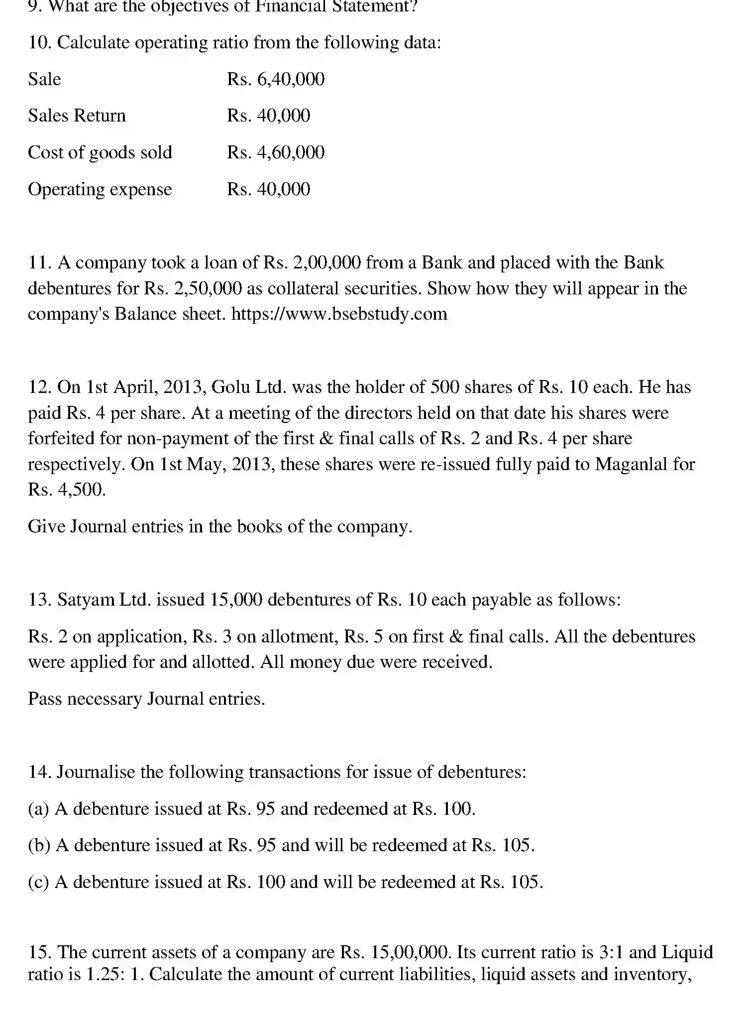 Bihar Board Class 2 2016 ACCOUNTANCY Question Bank - Page 23