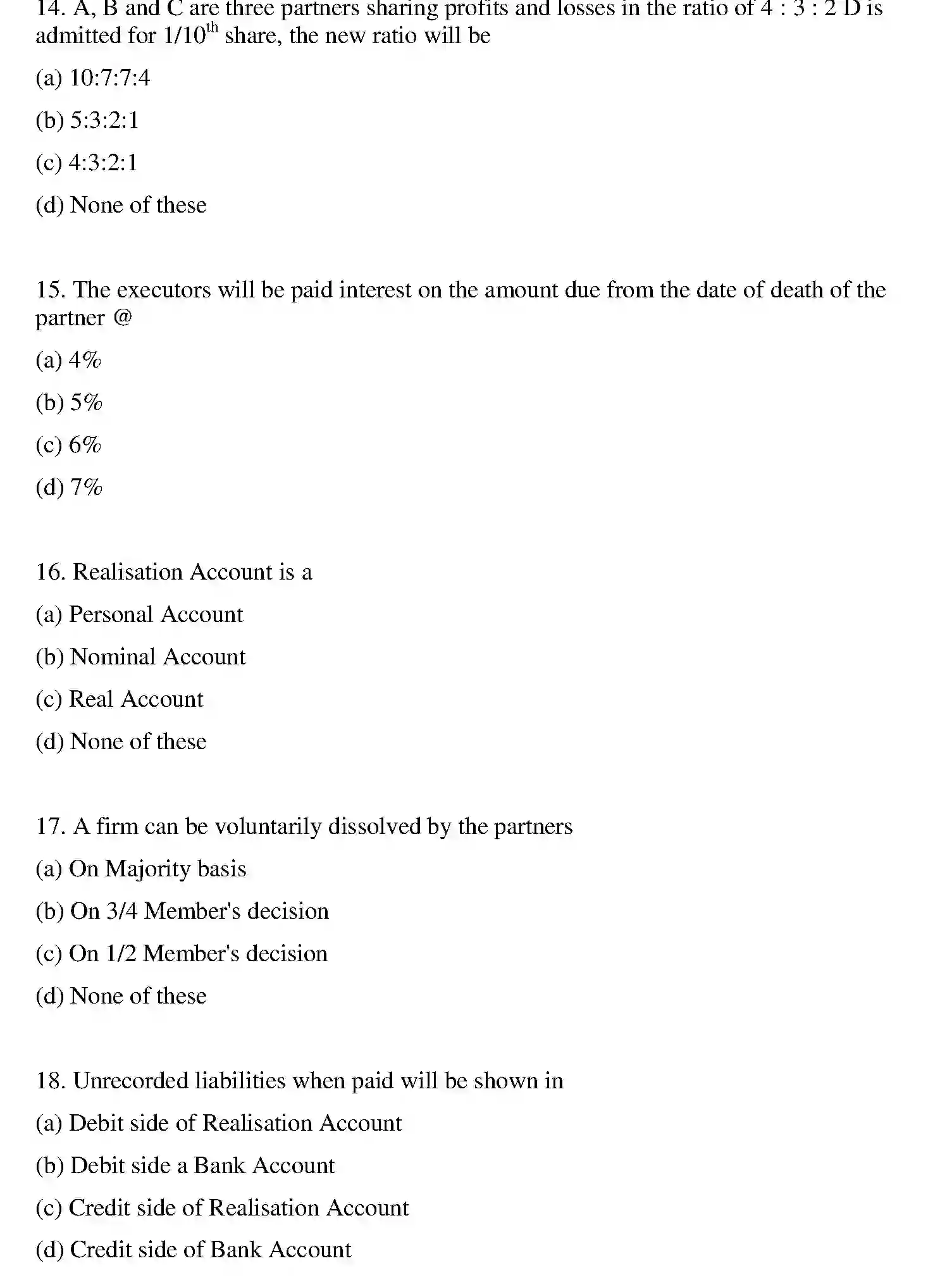 Bihar Board Class 2 2018 ACCOUNTANCY Question Bank - Page 20