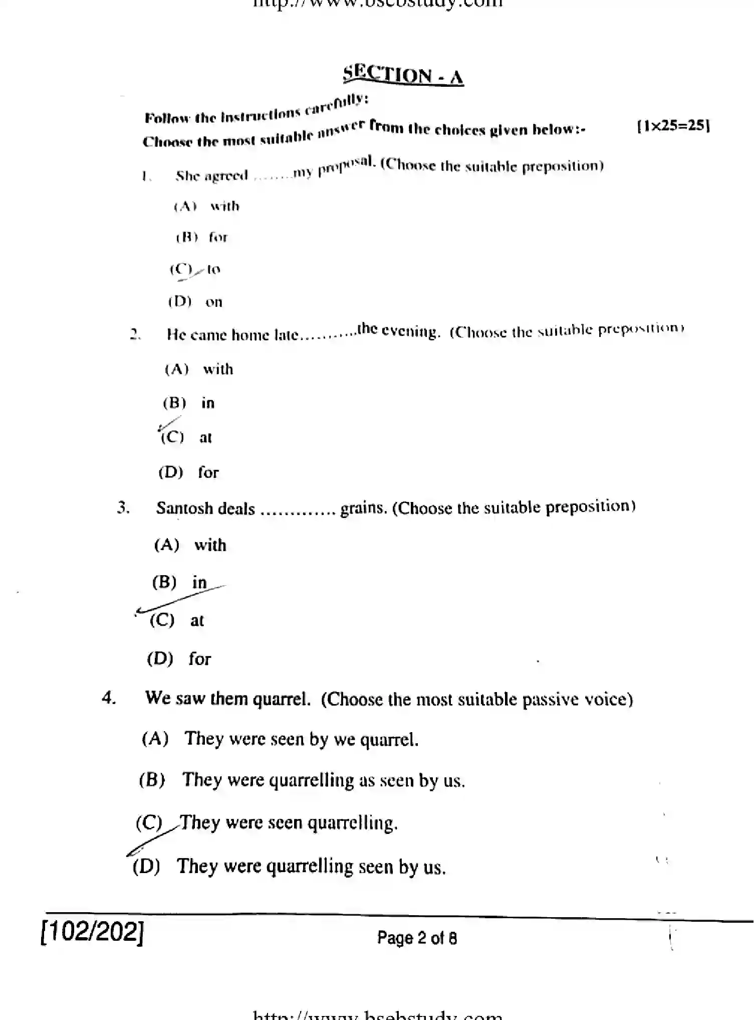 Bihar Board Class 2 2018 ENGLISH-102-202 Question Bank - Page 2