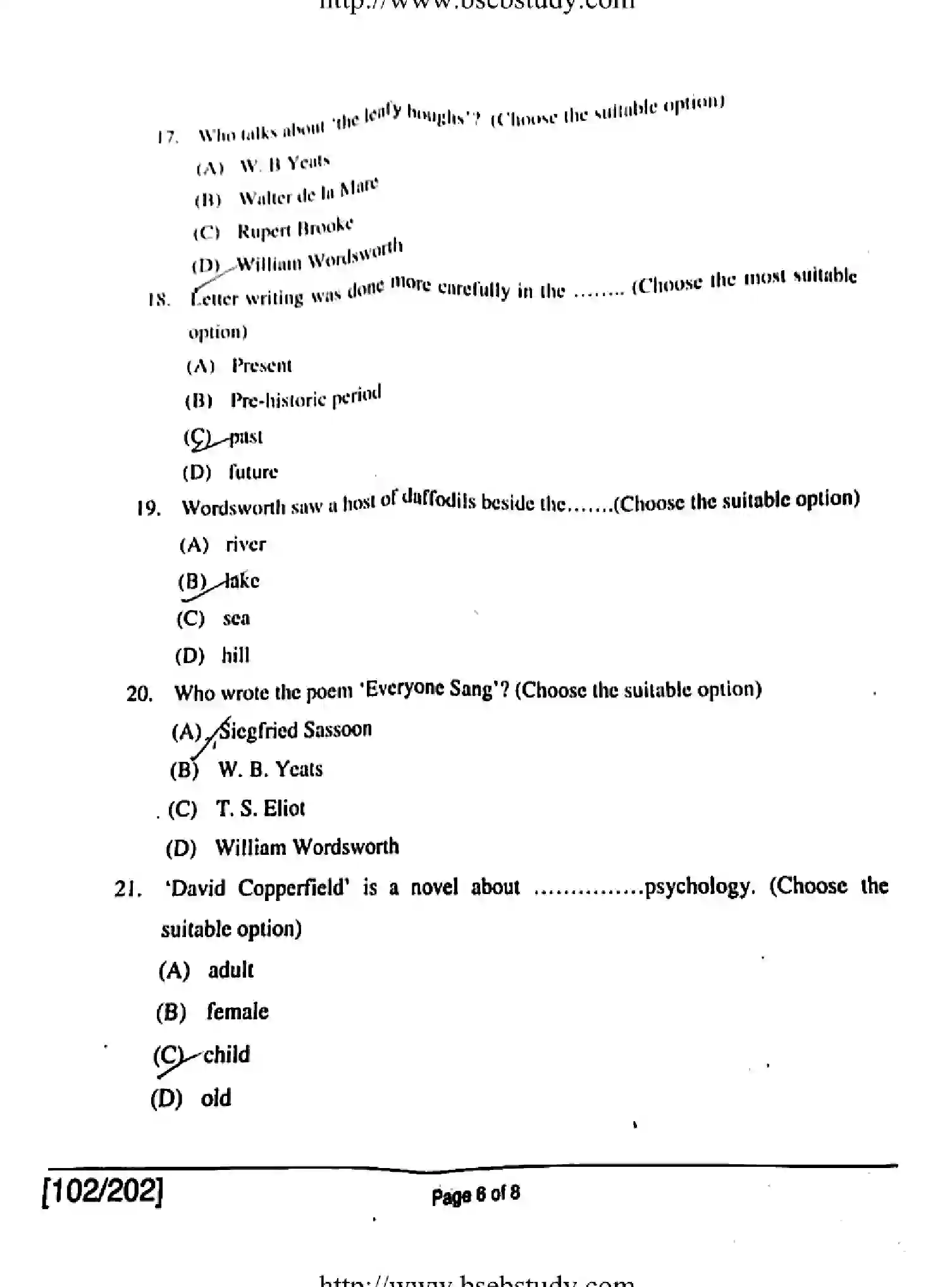 Bihar Board Class 2 2018 ENGLISH-102-202 Question Bank - Page 6