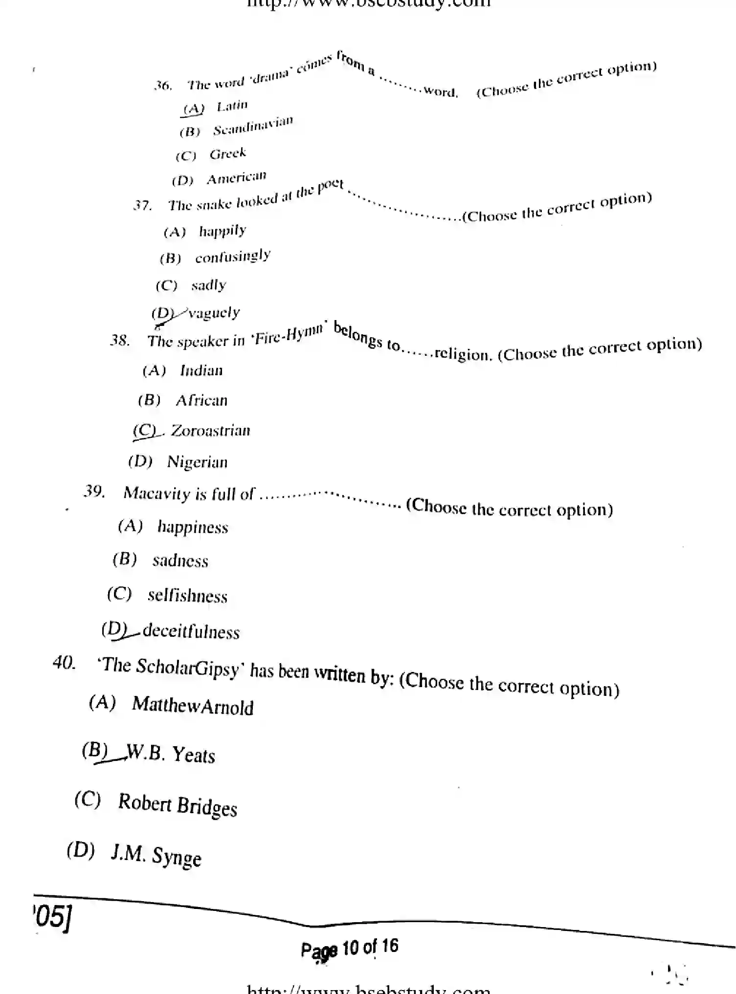 Bihar Board Class 2 2018 ENGLISH-105-205 Question Bank - Page 10