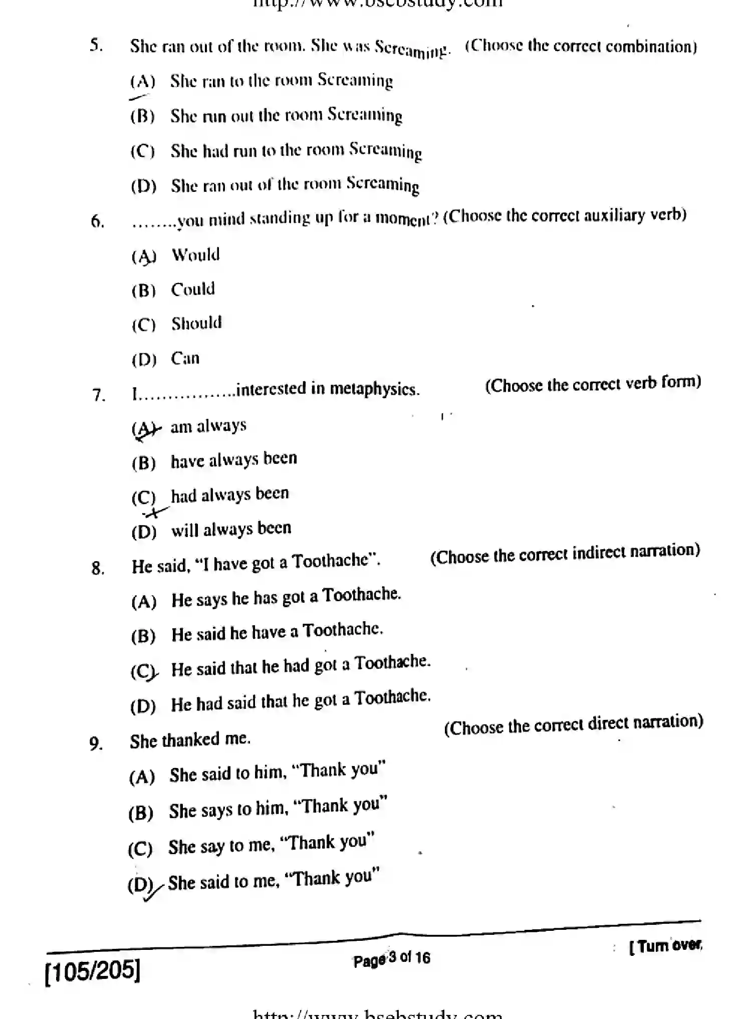 Bihar Board Class 2 2018 ENGLISH-105-205 Question Bank - Page 3