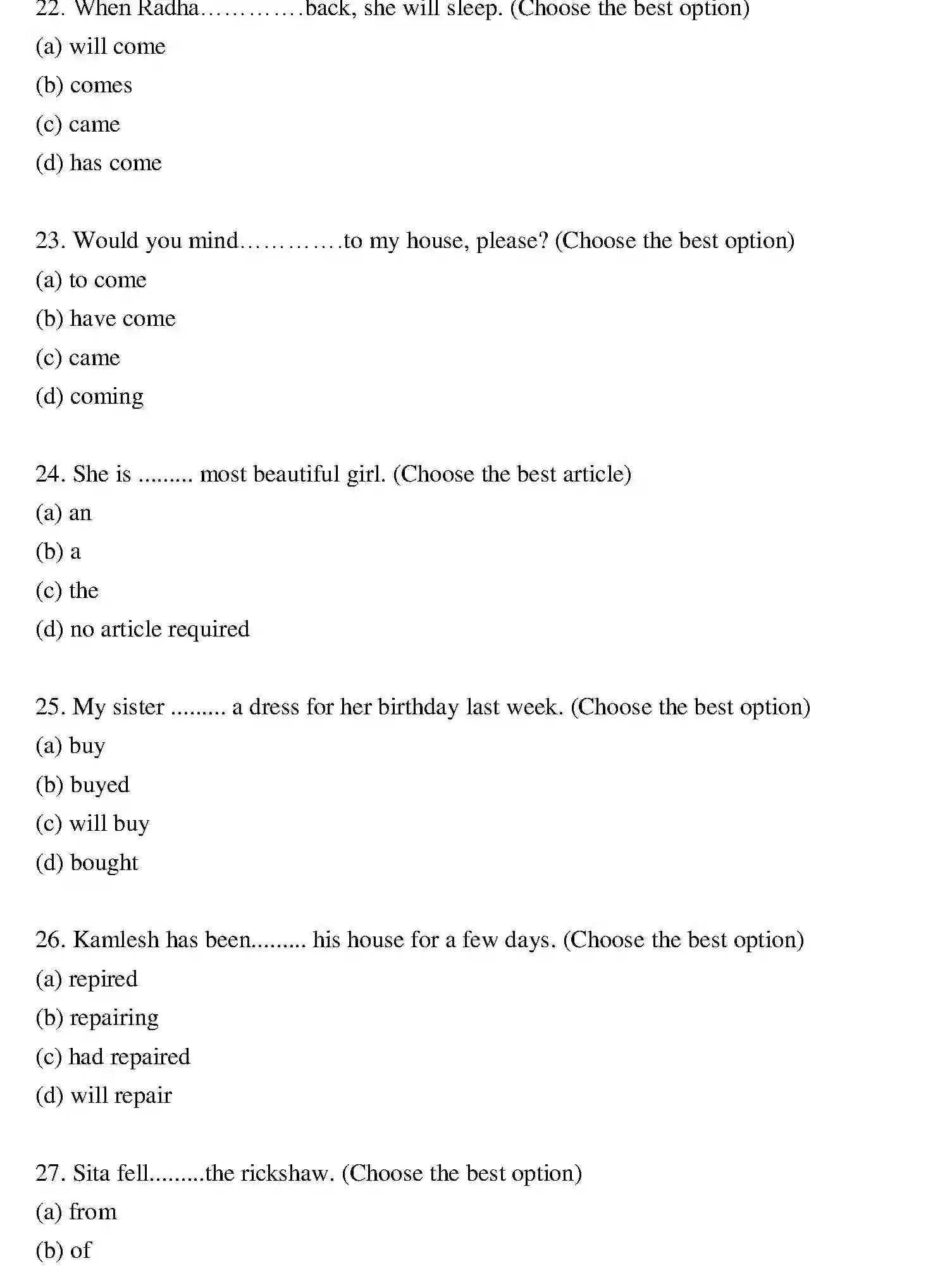 Bihar Board Class 2 2018 ENGLISH Question Bank - Page 5