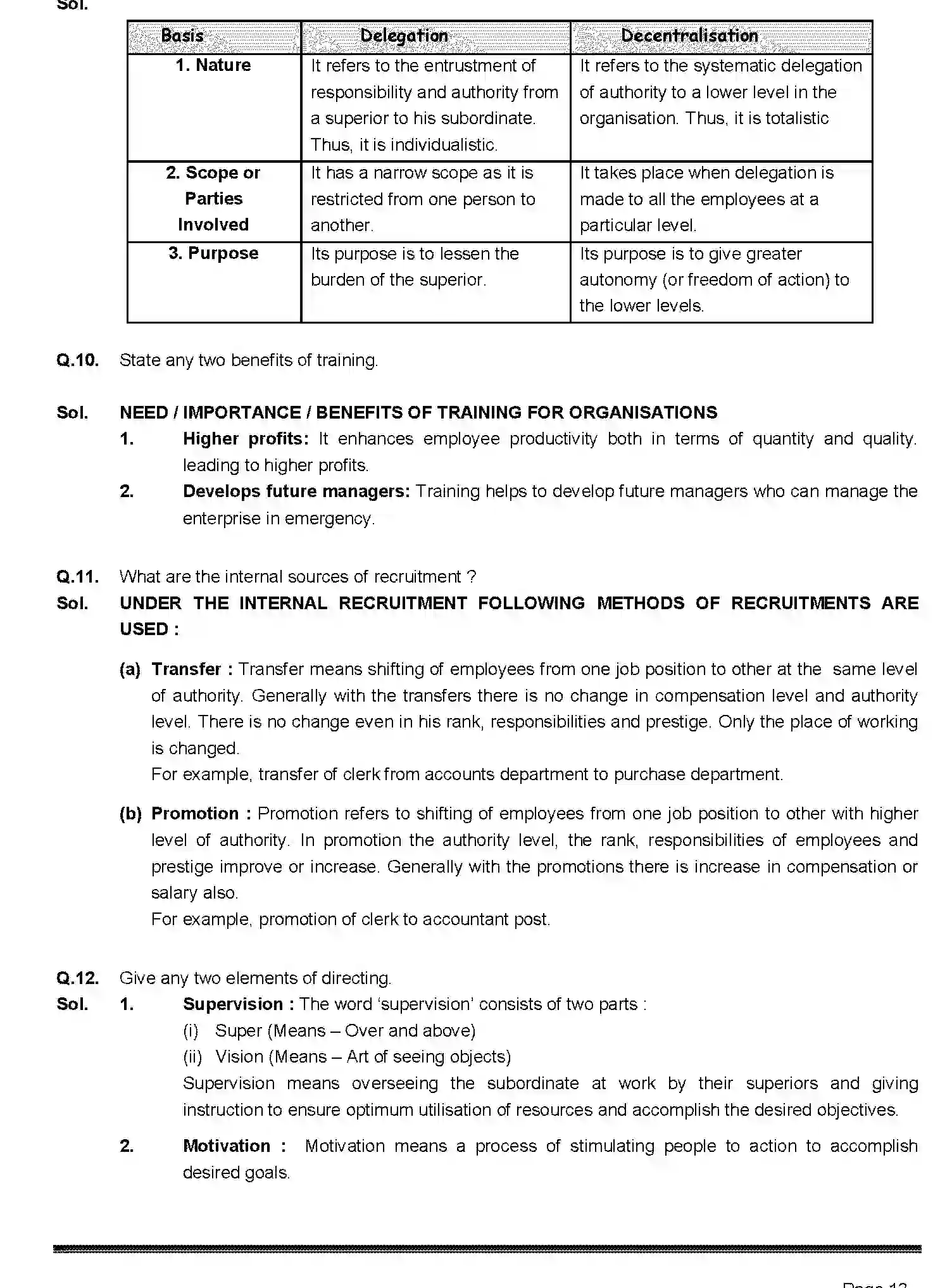 Bihar Board Class 2 2019 BUSINESS-STUDIES-217-2019 Question Bank - Page 13