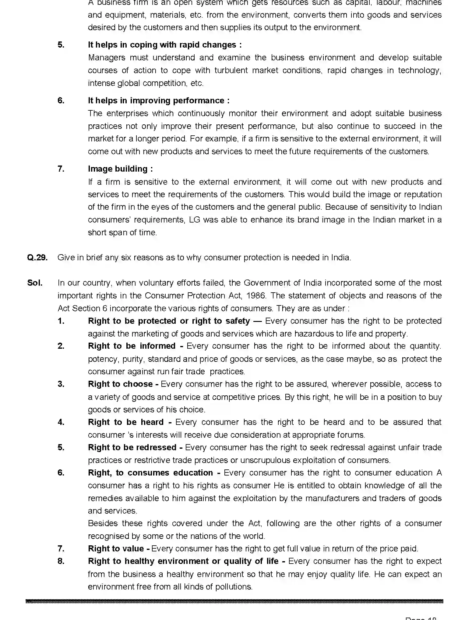 Bihar Board Class 2 2019 BUSINESS-STUDIES-217-2019 Question Bank - Page 18