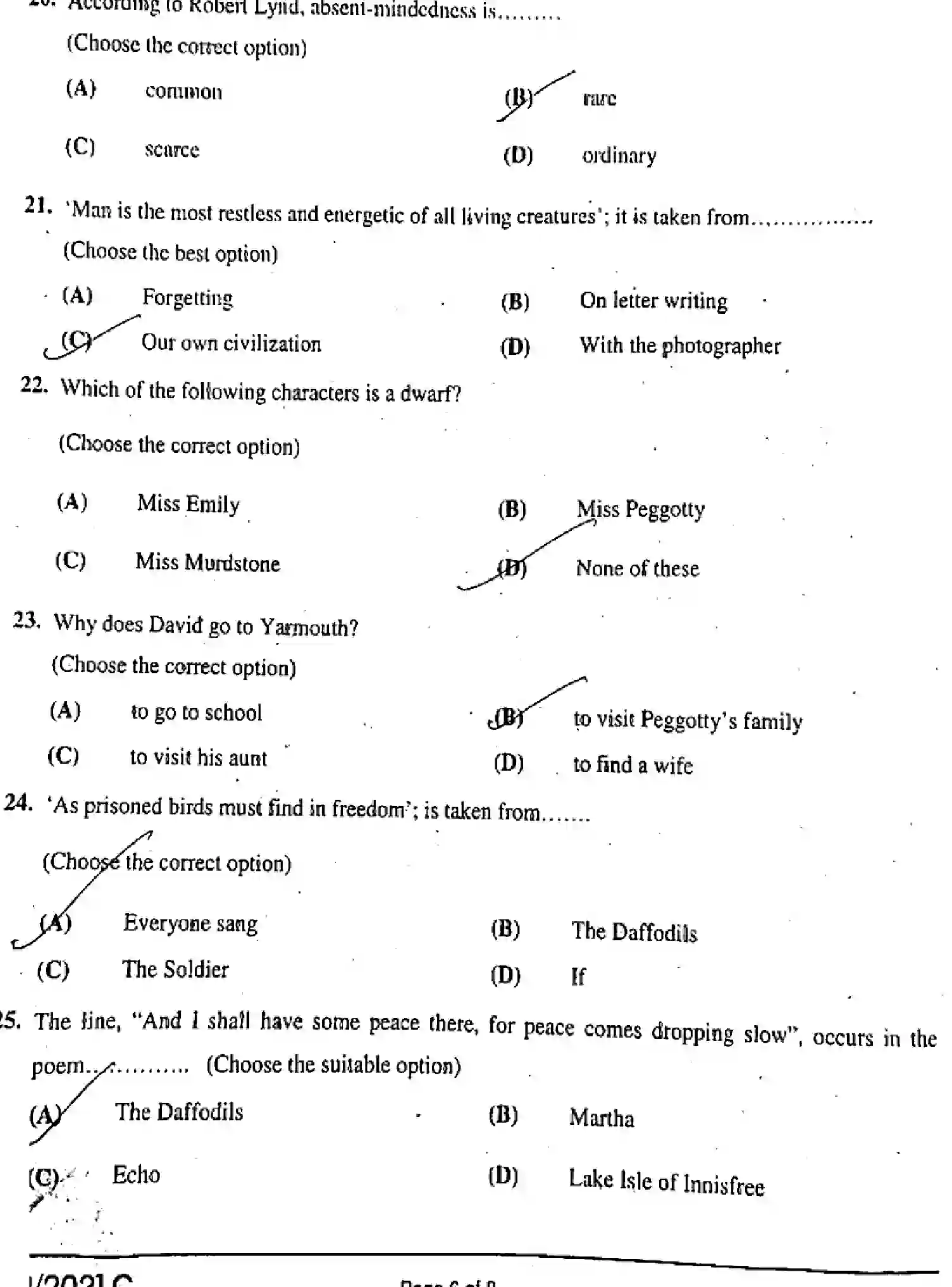 Bihar Board Class 2 2019 ENGLISH-102-202-C Question Bank - Page 6