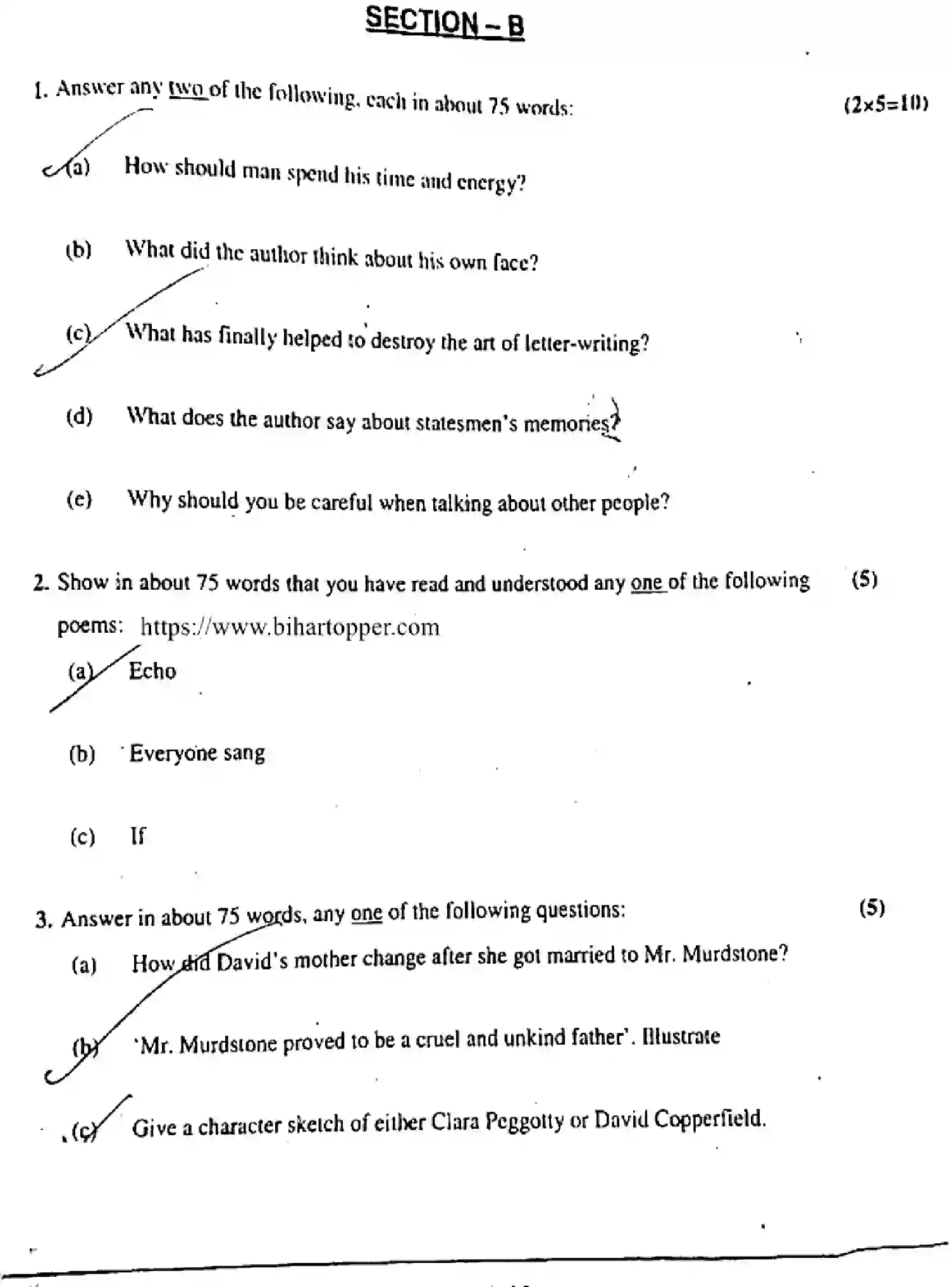 Bihar Board Class 2 2019 ENGLISH-102-202-C Question Bank - Page 7