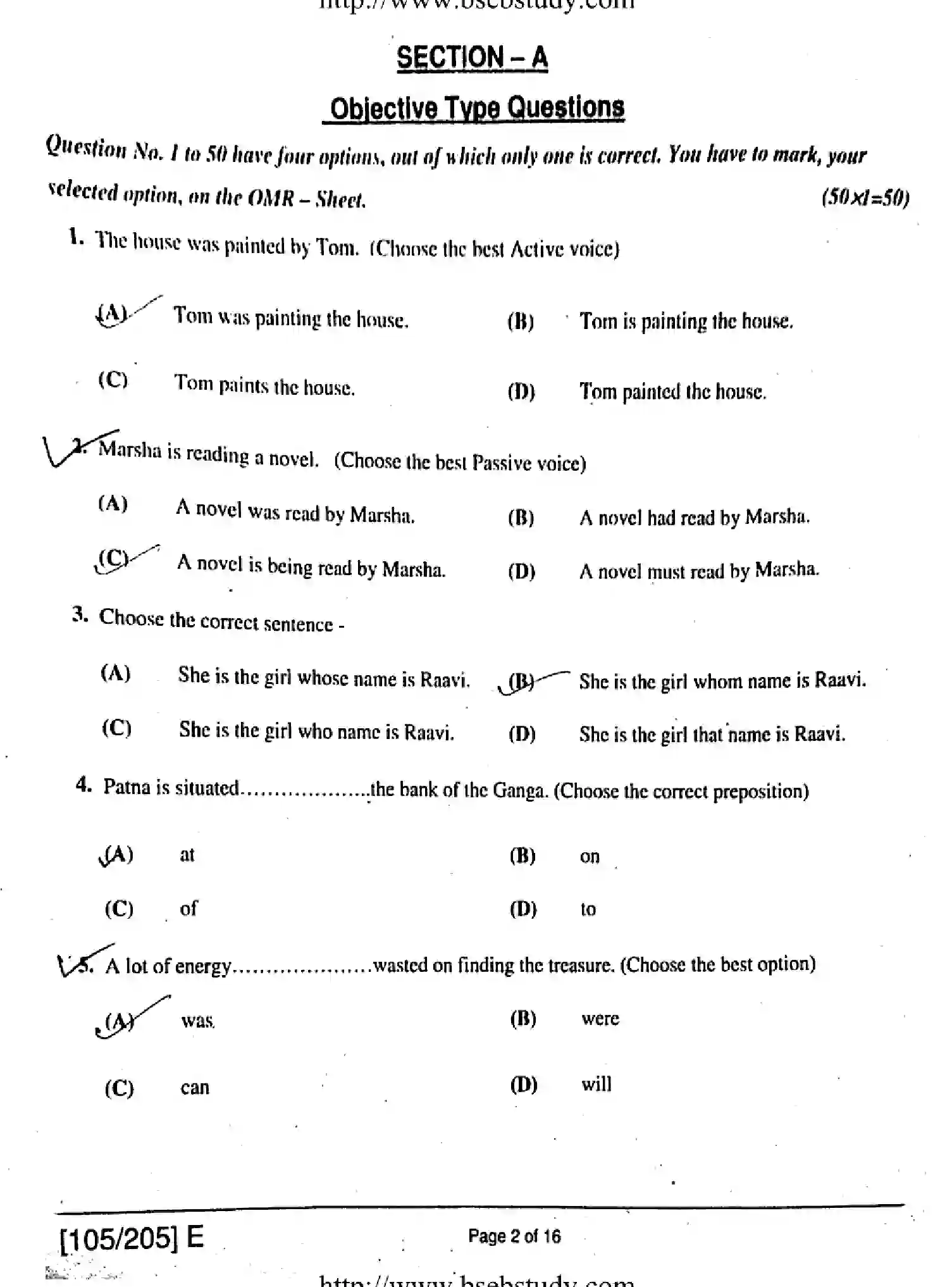 Bihar Board Class 2 2019 ENGLISH-105-205-E Question Bank - Page 2
