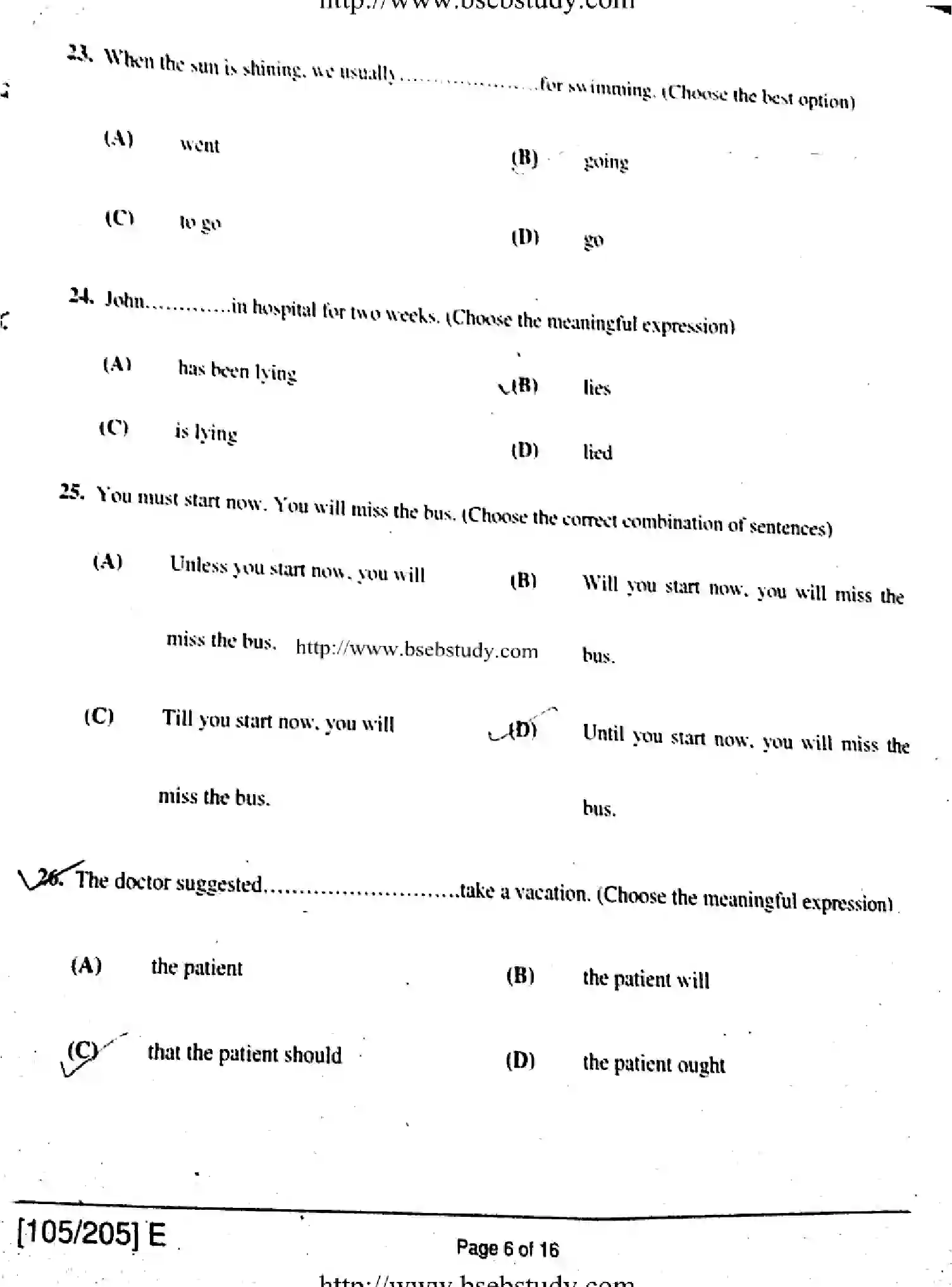 Bihar Board Class 2 2019 ENGLISH-105-205-E Question Bank - Page 6