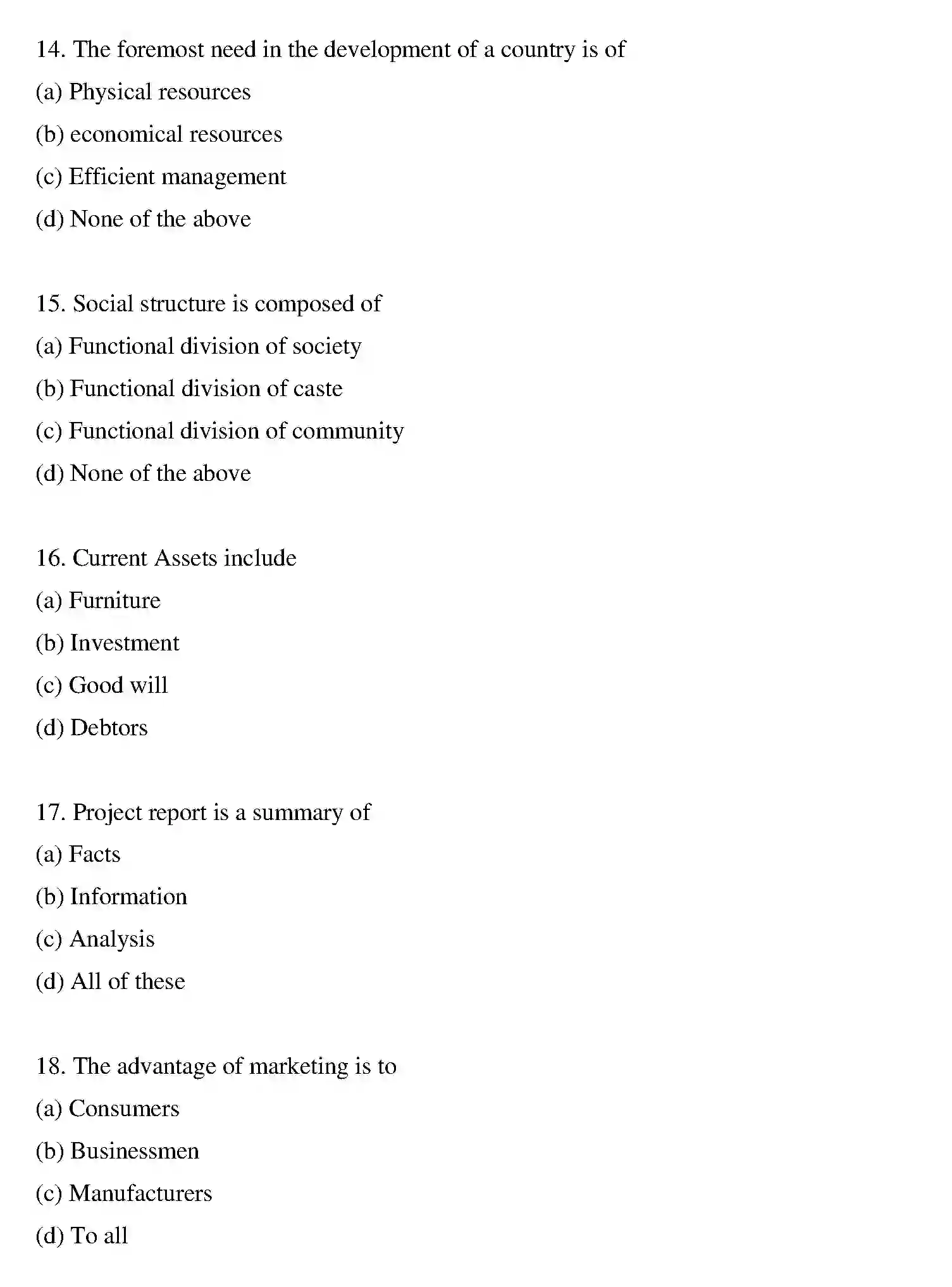 Bihar Board Class 2 2019 ENTREPRENEURSHIP Question Bank - Page 15