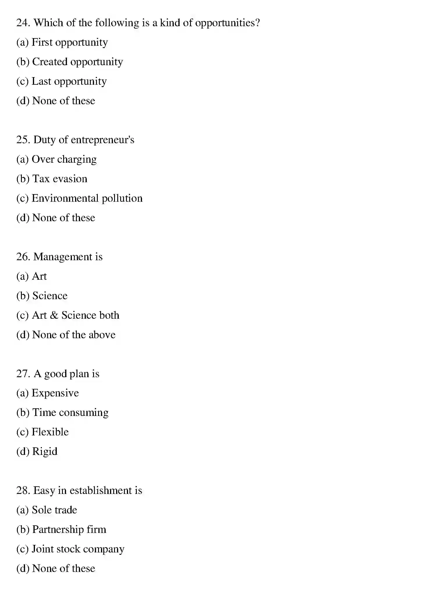 Bihar Board Class 2 2019 ENTREPRENEURSHIP Question Bank - Page 17