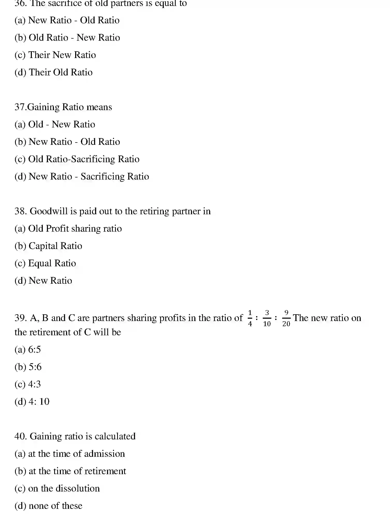 Bihar Board Class 12 2021 ACCOUNTANCY Question Bank - Page 38