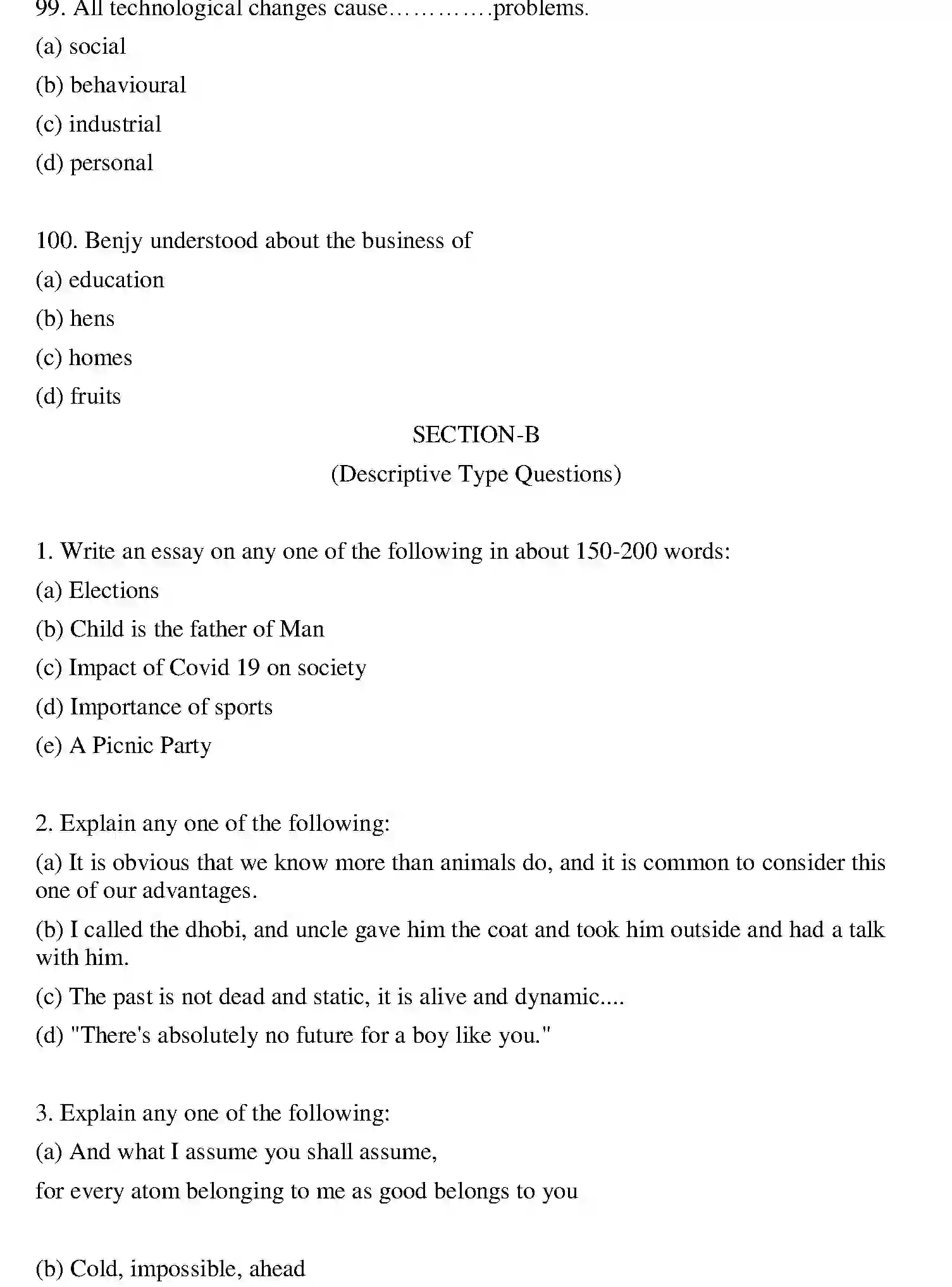 Bihar Board Class 12 2021 ENGLISH Question Bank - Page 19