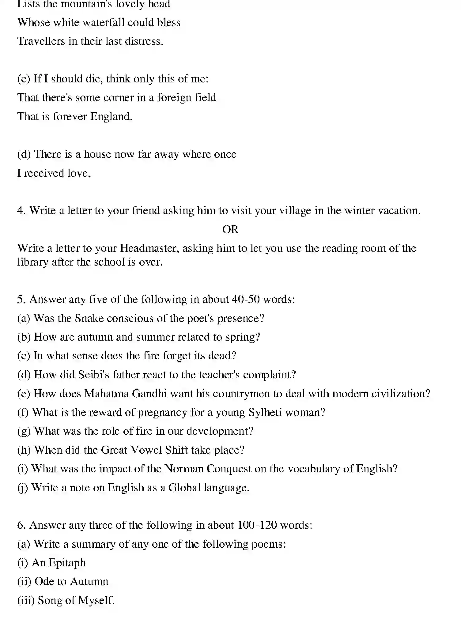 Bihar Board Class 12 2021 ENGLISH Question Bank - Page 20