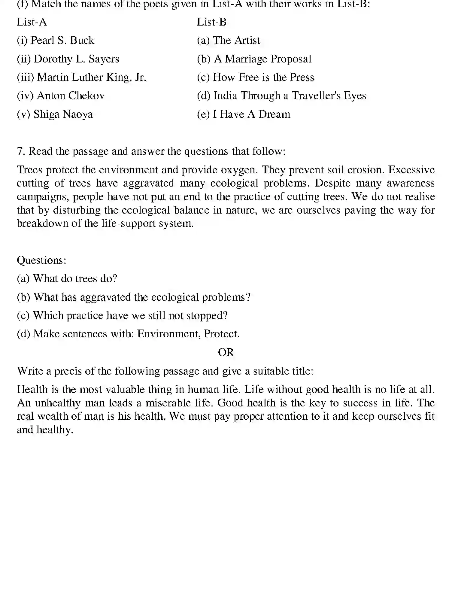 Bihar Board Class 12 2021 ENGLISH Question Bank - Page 22