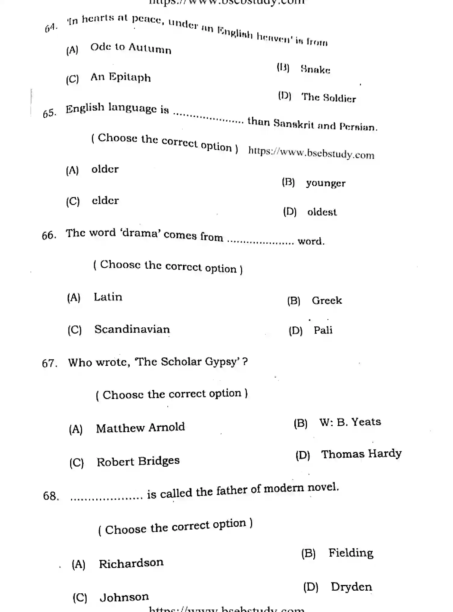 Bihar Board Class 2 2021 ENGLISH-COMPULSORY-105-205-B Question Bank - Page 16