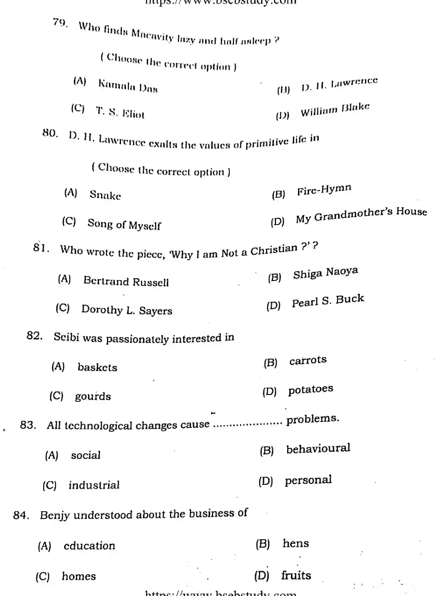 Bihar Board Class 2 2021 ENGLISH-COMPULSORY-105-205-B Question Bank - Page 19