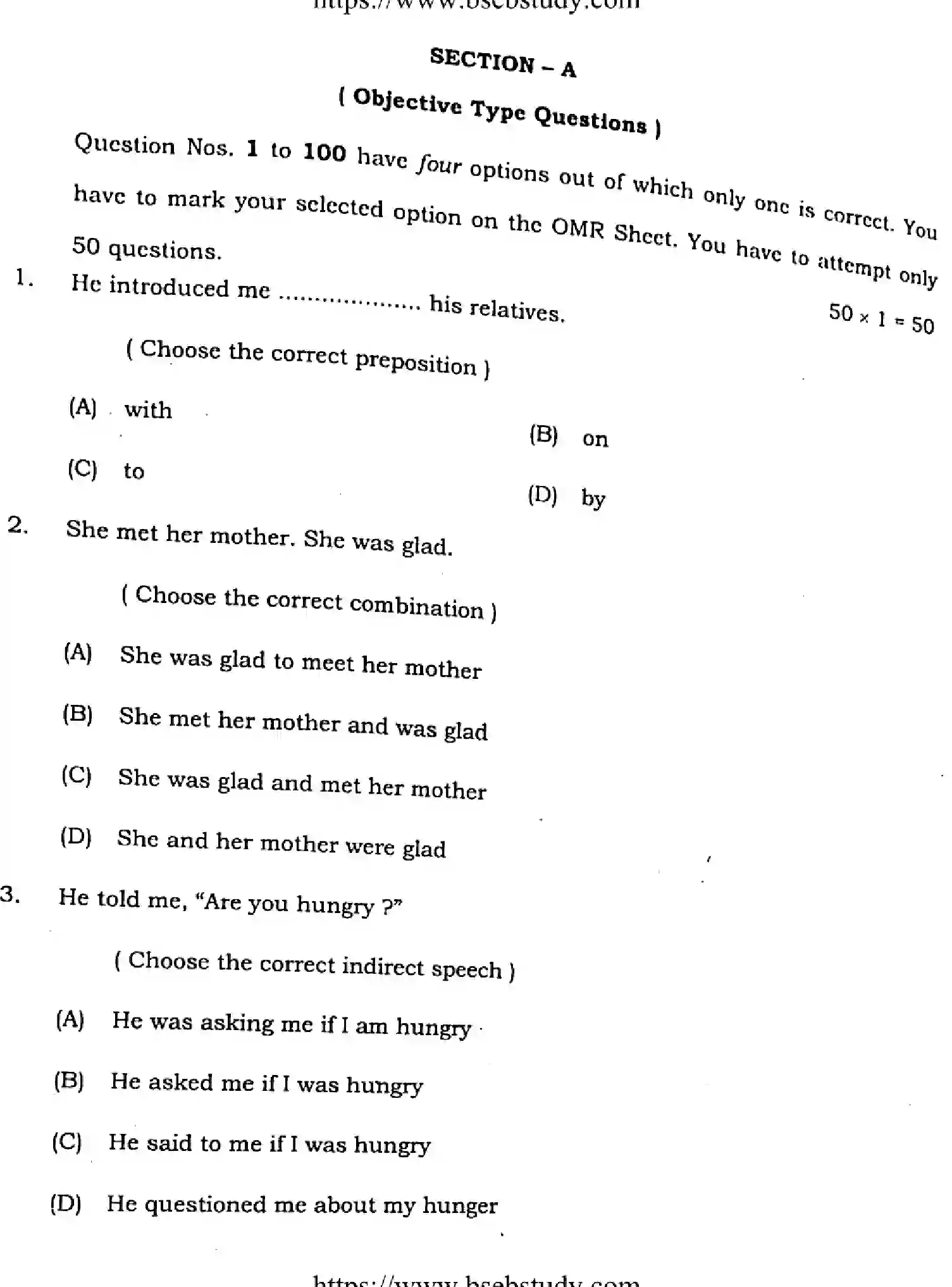 Bihar Board Class 2 2021 ENGLISH-COMPULSORY-105-205-B Question Bank - Page 2