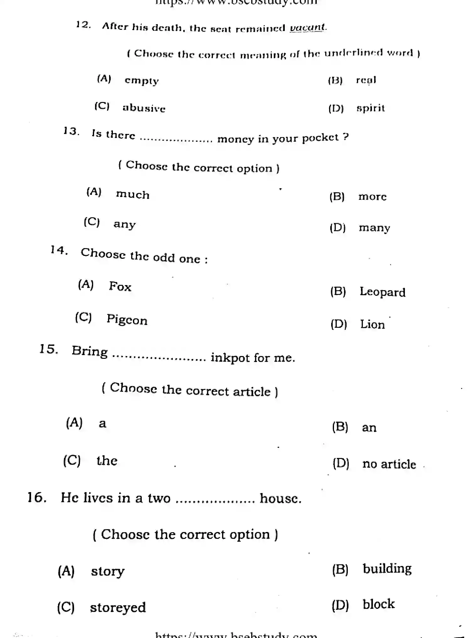 Bihar Board Class 2 2021 ENGLISH-COMPULSORY-105-205-B Question Bank - Page 5