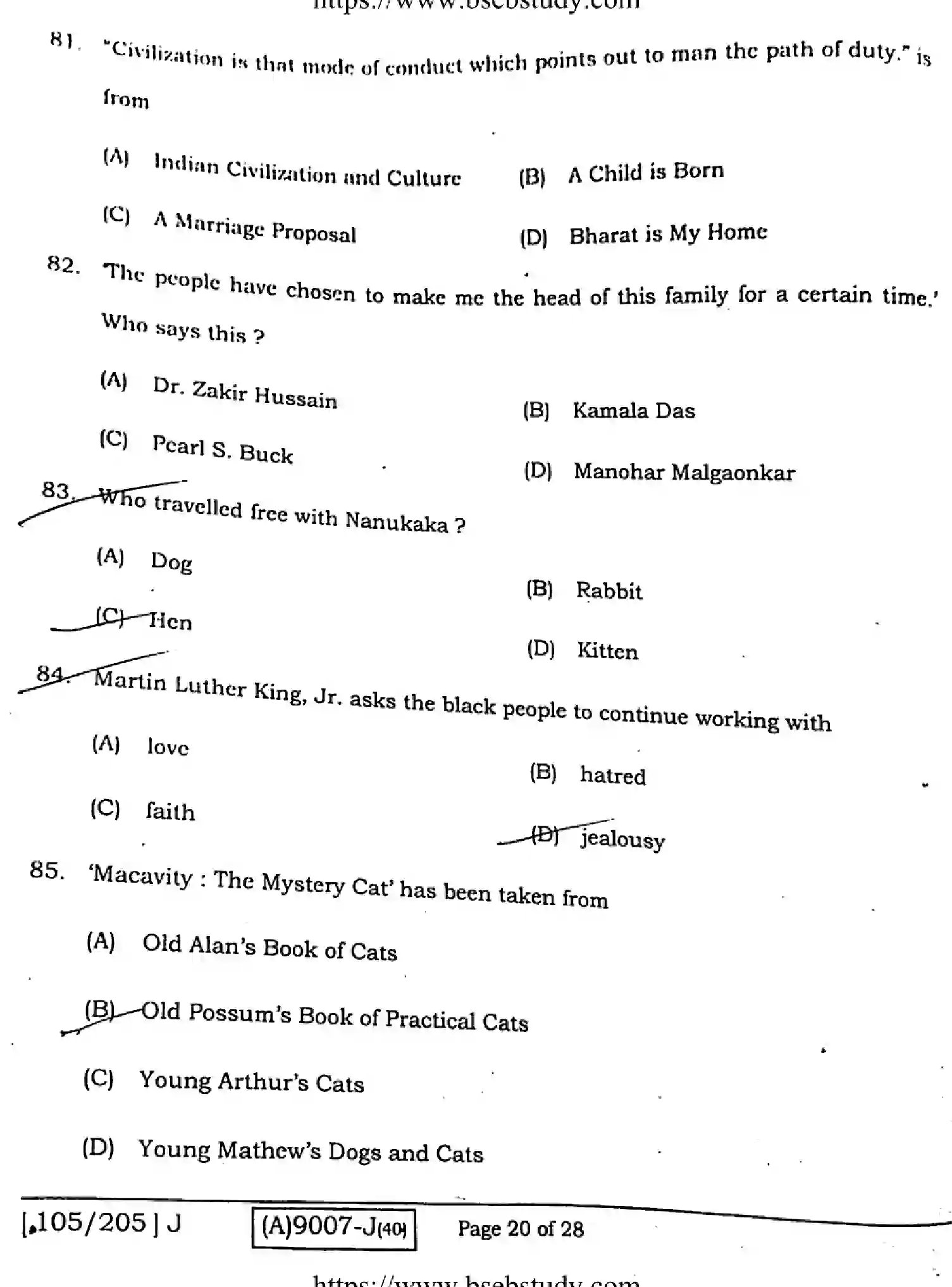 Bihar Board Class 12 2021 ENGLISH-COMPULSORY-105-205-J Question Bank - Page 19