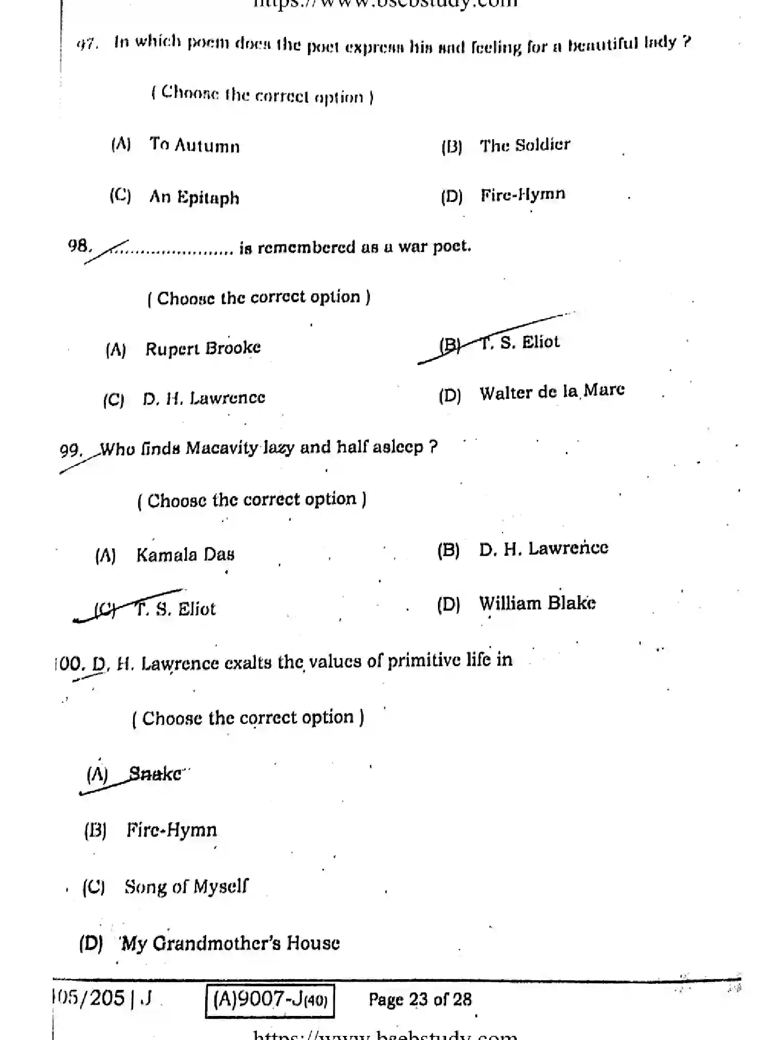 Bihar Board Class 12 2021 ENGLISH-COMPULSORY-105-205-J Question Bank - Page 22