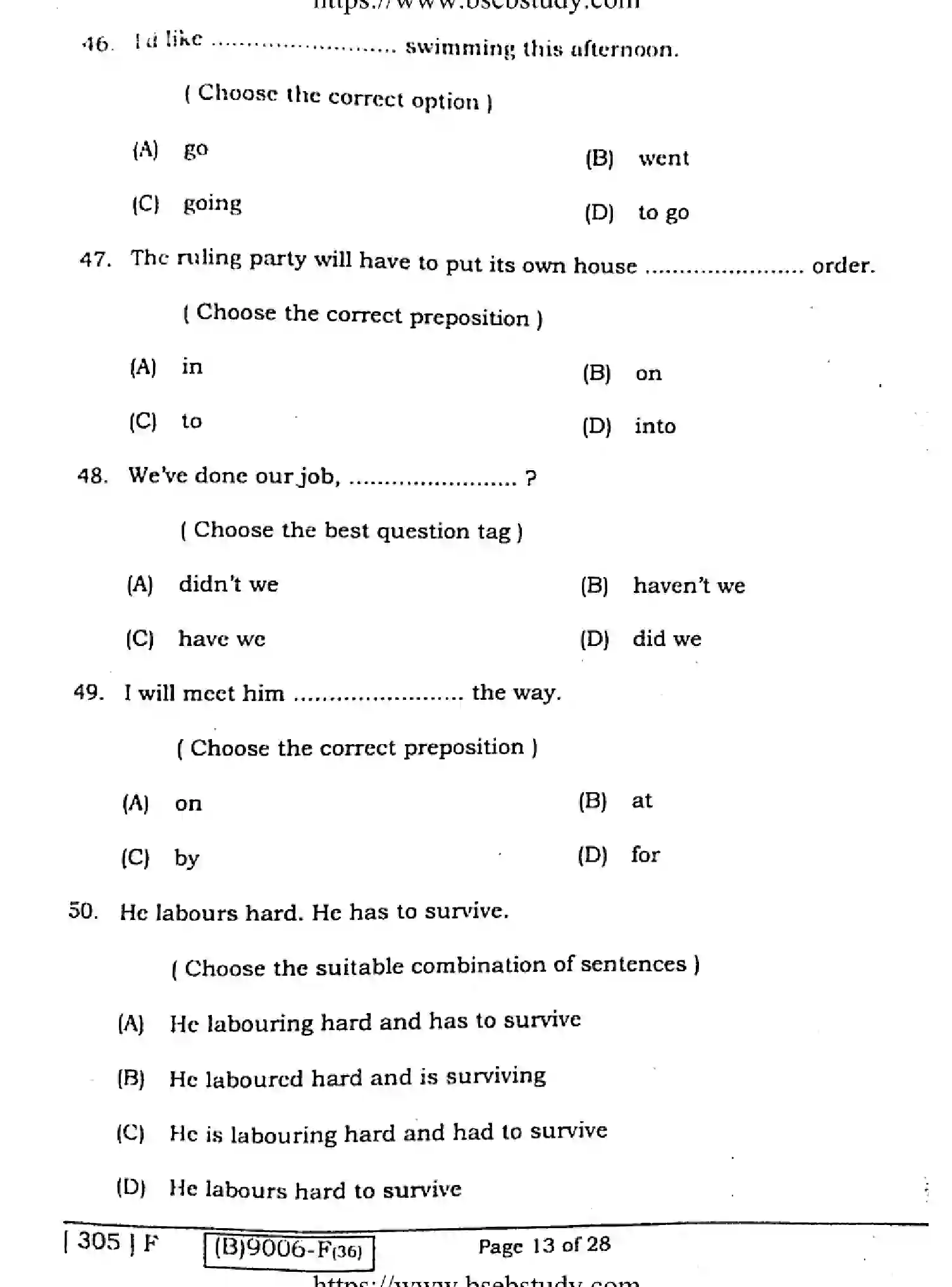 Bihar Board Class 12 2021 ENGLISH-COMPULSORY-305-F Question Bank - Page 12