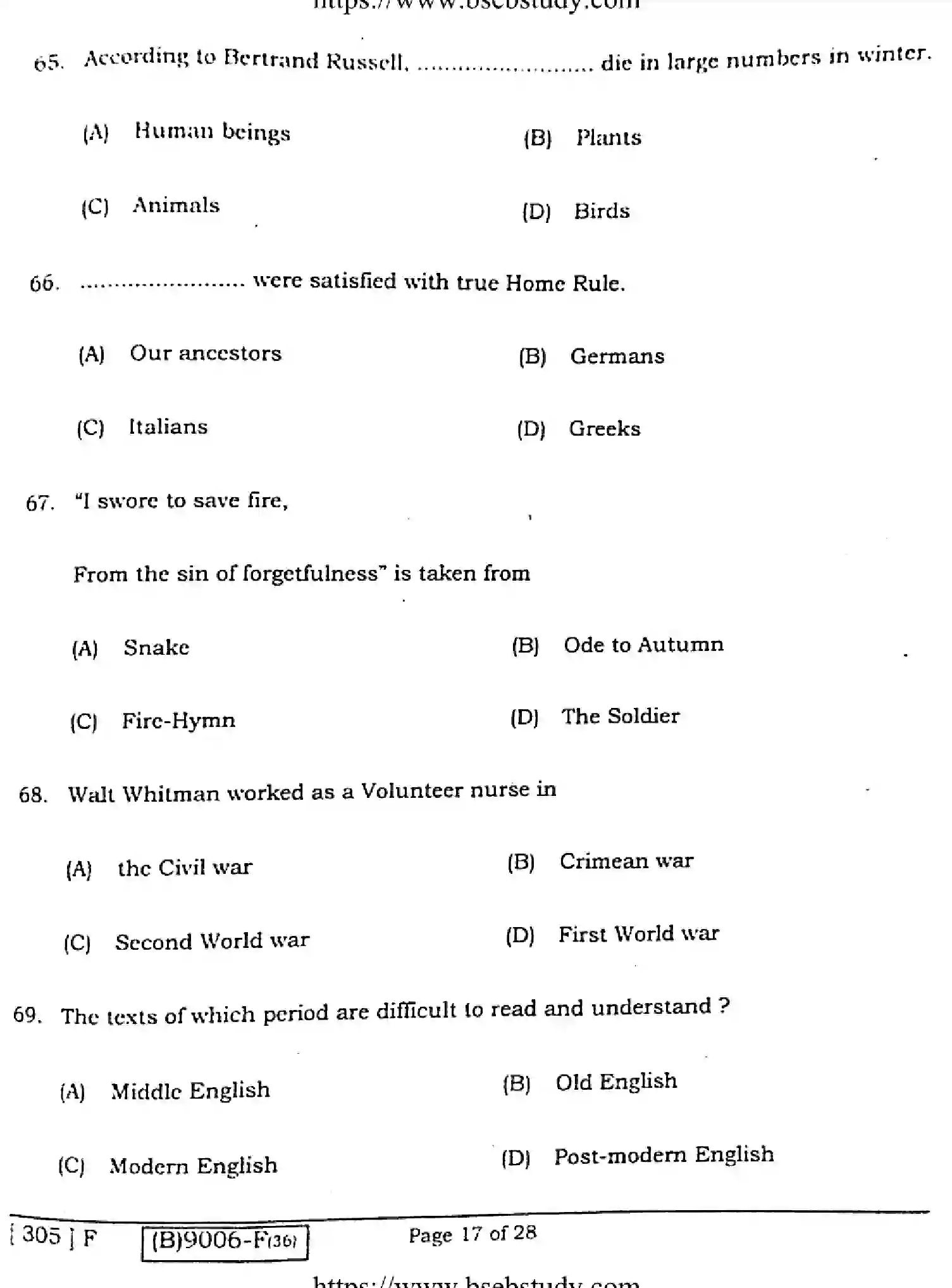 Bihar Board Class 12 2021 ENGLISH-COMPULSORY-305-F Question Bank - Page 16