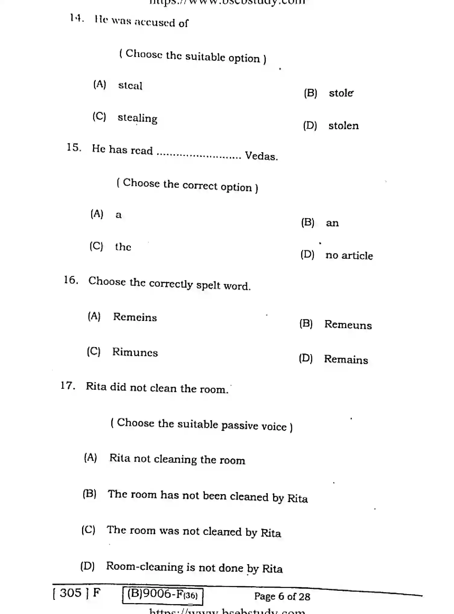 Bihar Board Class 12 2021 ENGLISH-COMPULSORY-305-F Question Bank - Page 5