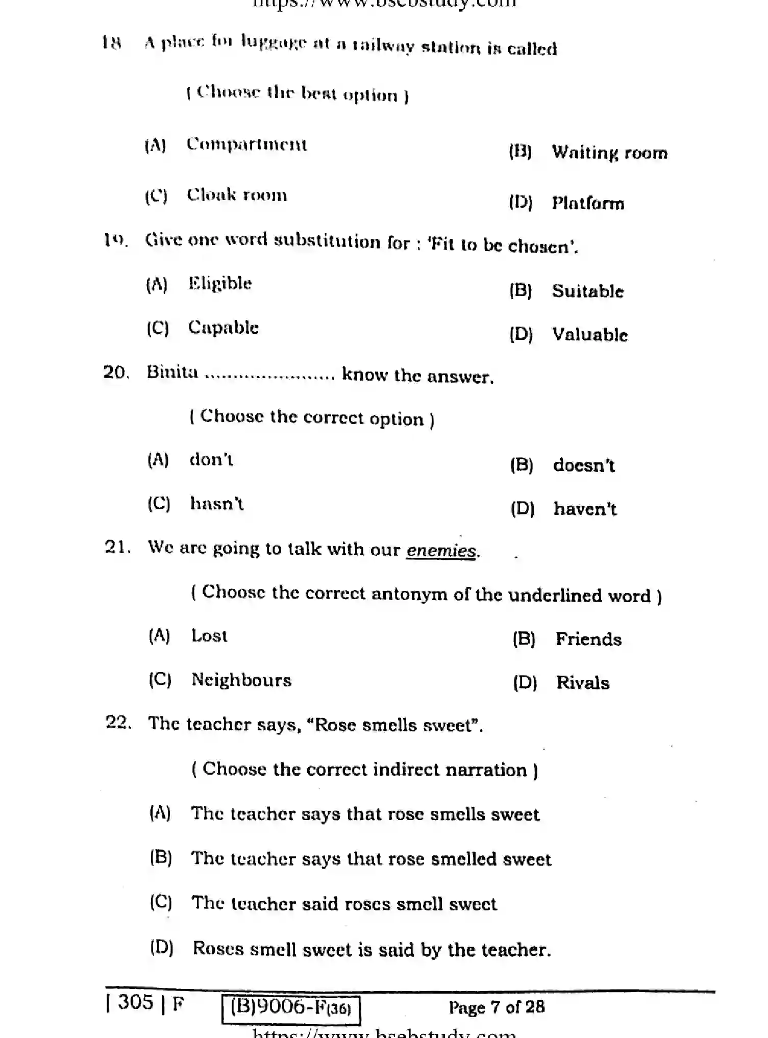 Bihar Board Class 12 2021 ENGLISH-COMPULSORY-305-F Question Bank - Page 6