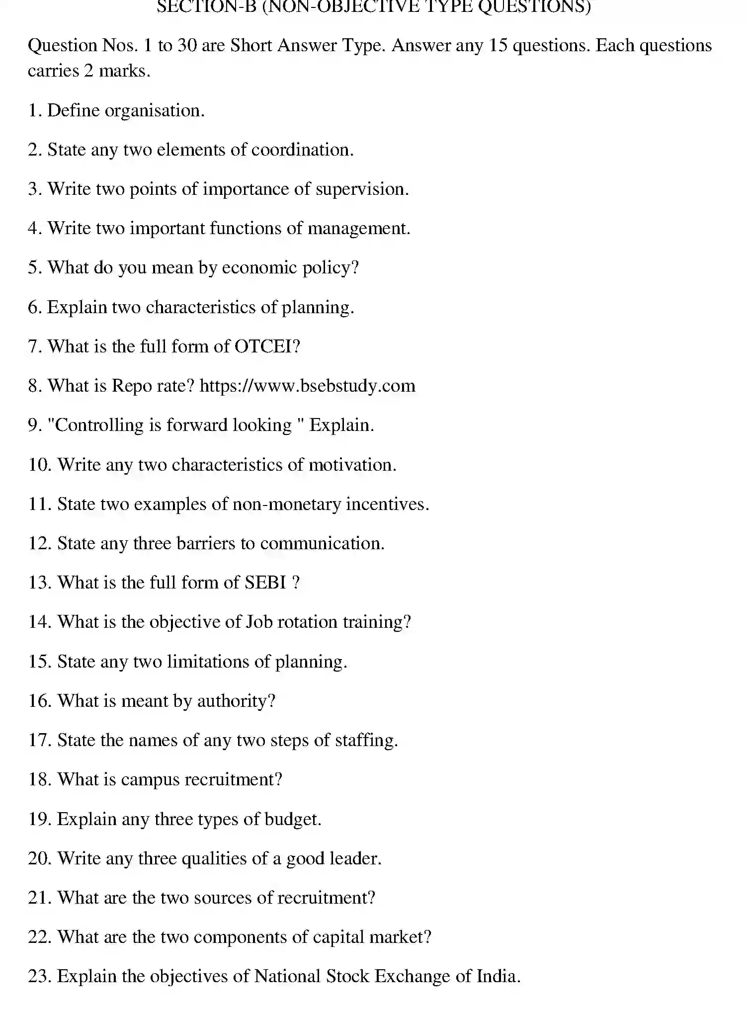 Bihar Board Class 2 2022 BUSINESS-STUDIES Question Bank - Page 51