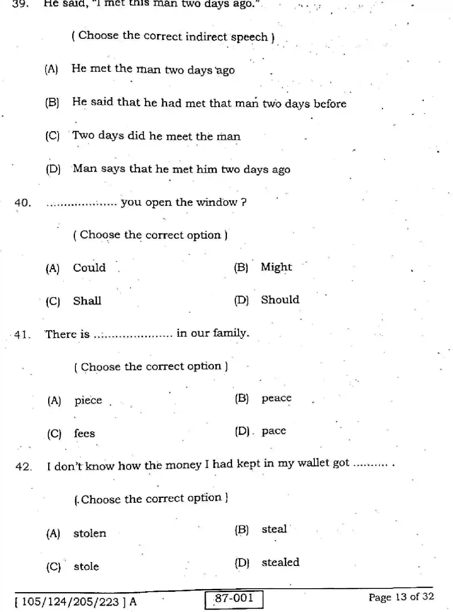 Bihar Board Class 2 2022 ENGLISH-105-124-205-223-A Question Bank - Page 13