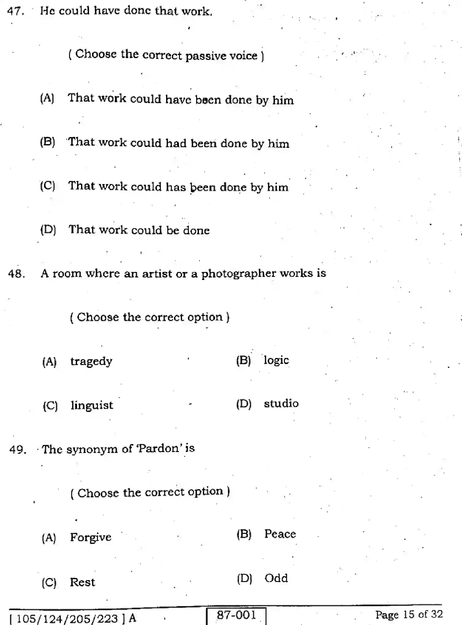 Bihar Board Class 2 2022 ENGLISH-105-124-205-223-A Question Bank - Page 15