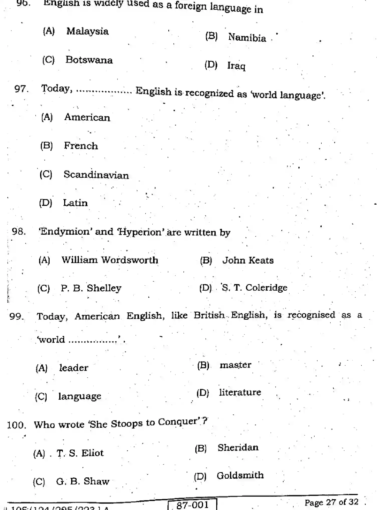 Bihar Board Class 2 2022 ENGLISH-105-124-205-223-A Question Bank - Page 27