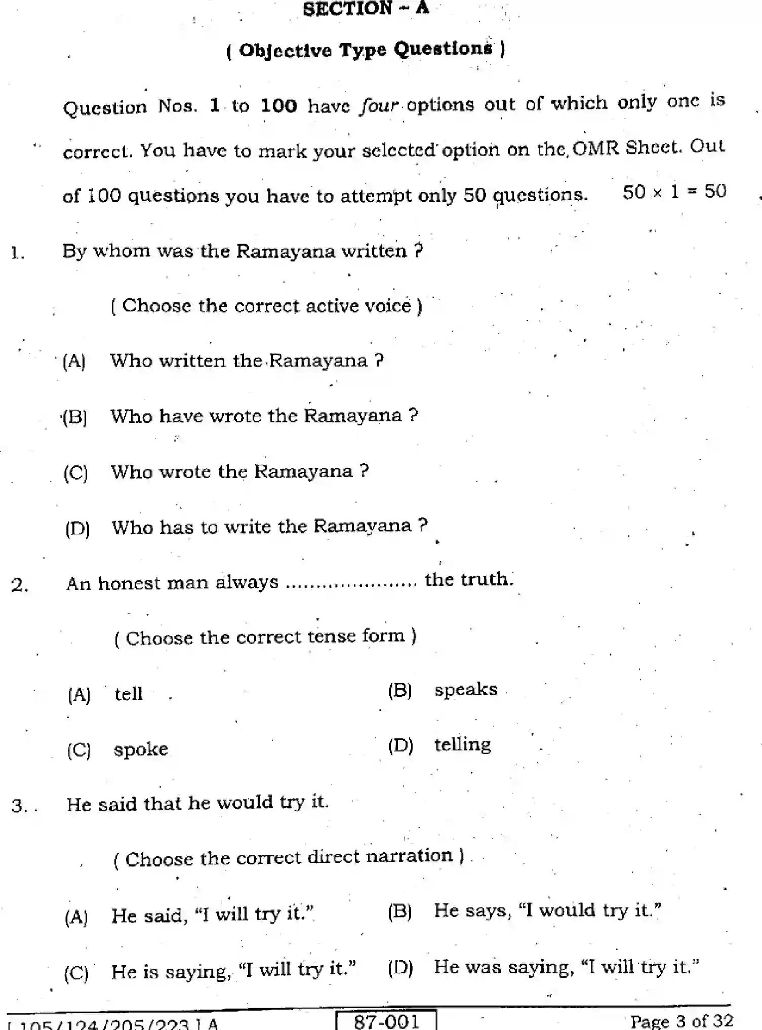 Bihar Board Class 2 2022 ENGLISH-105-124-205-223-A Question Bank - Page 3