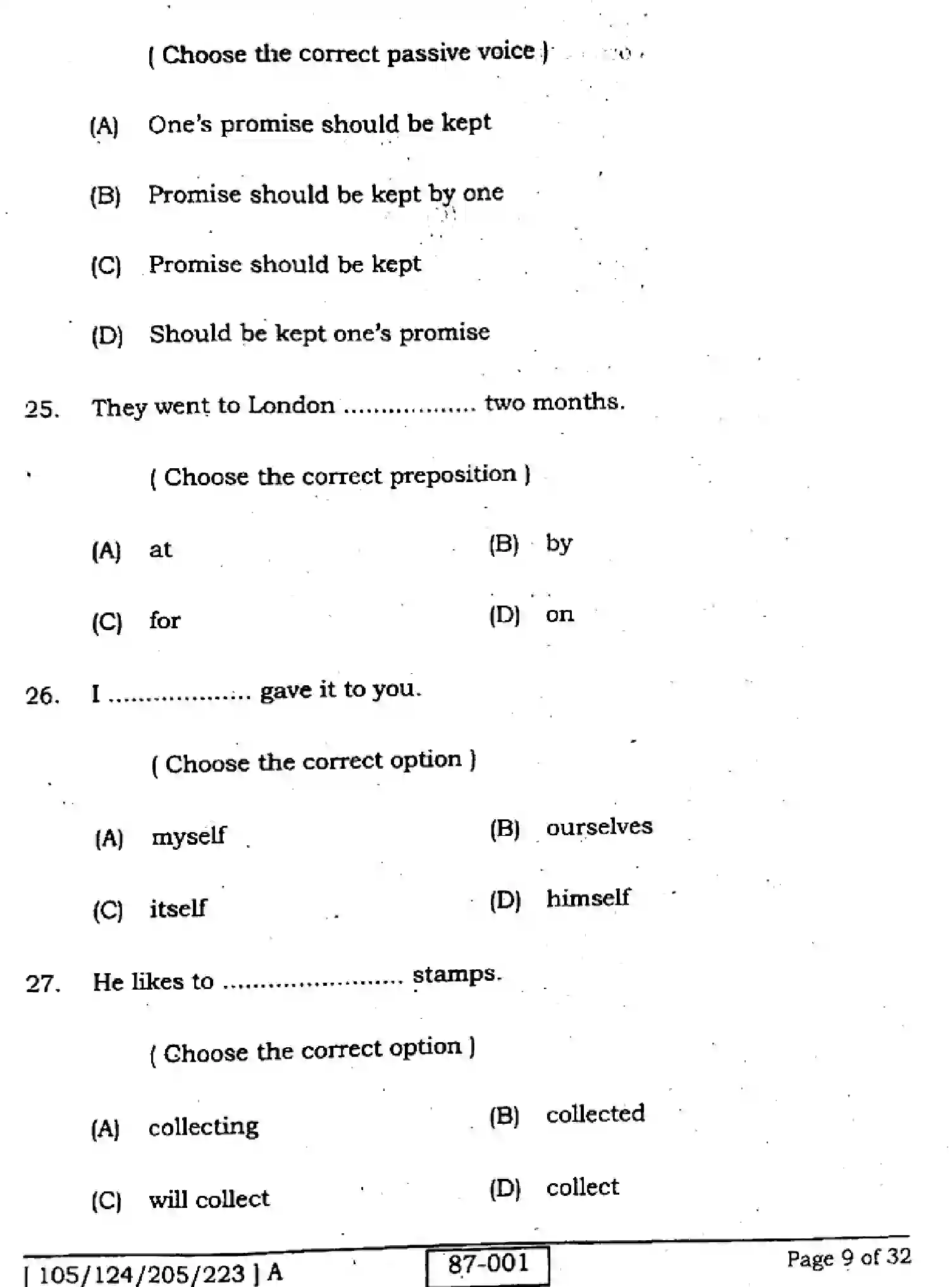 Bihar Board Class 2 2022 ENGLISH-105-124-205-223-A Question Bank - Page 9