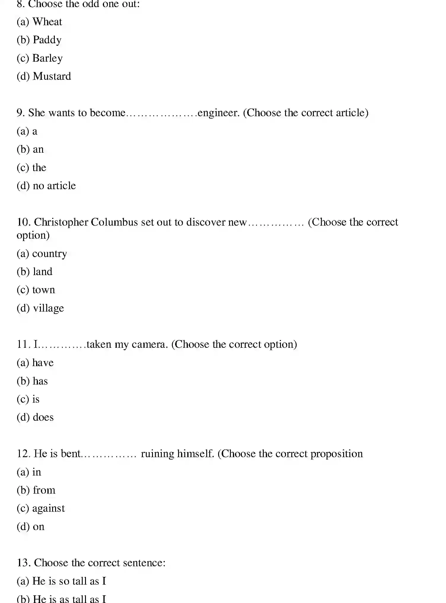 Bihar Board Class 2 2022 ENGLISH Question Bank - Page 3