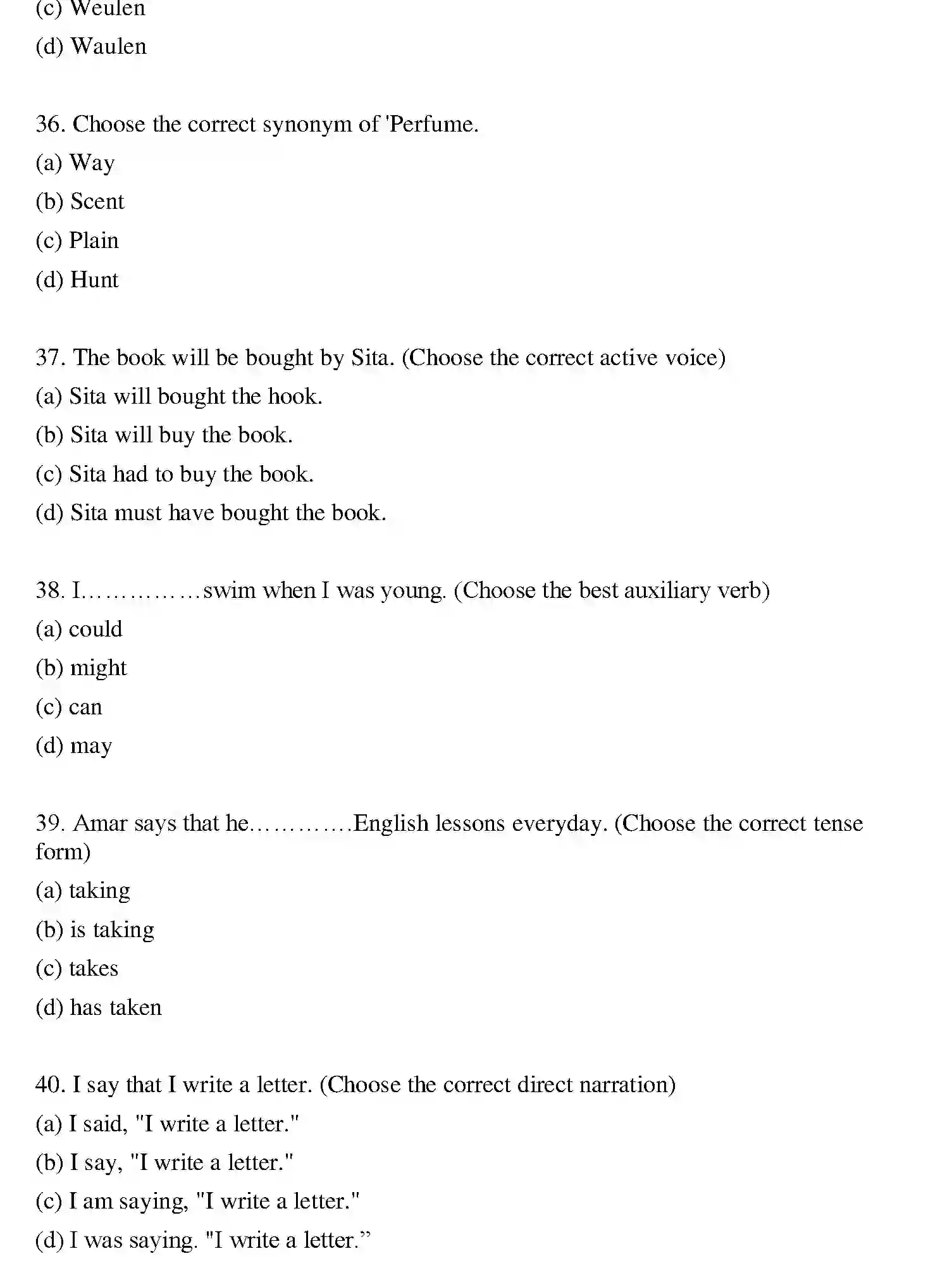 Bihar Board Class 2 2022 ENGLISH Question Bank - Page 8