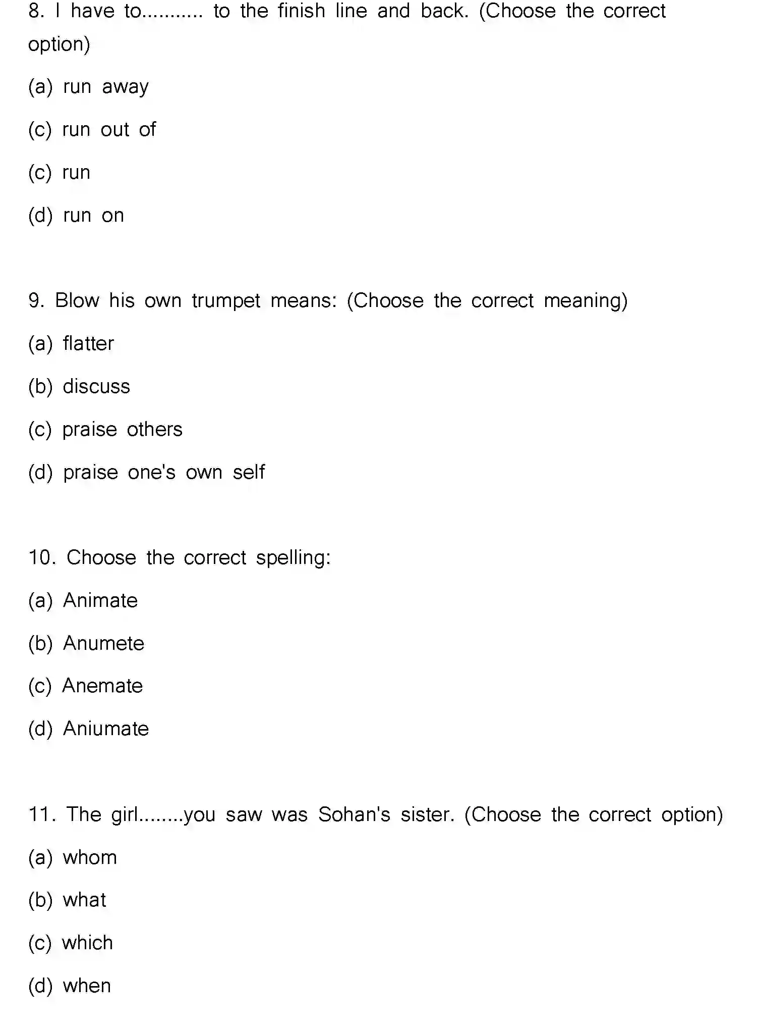 Bihar Board Class 2 2023 ENGLISH Question Bank - Page 4