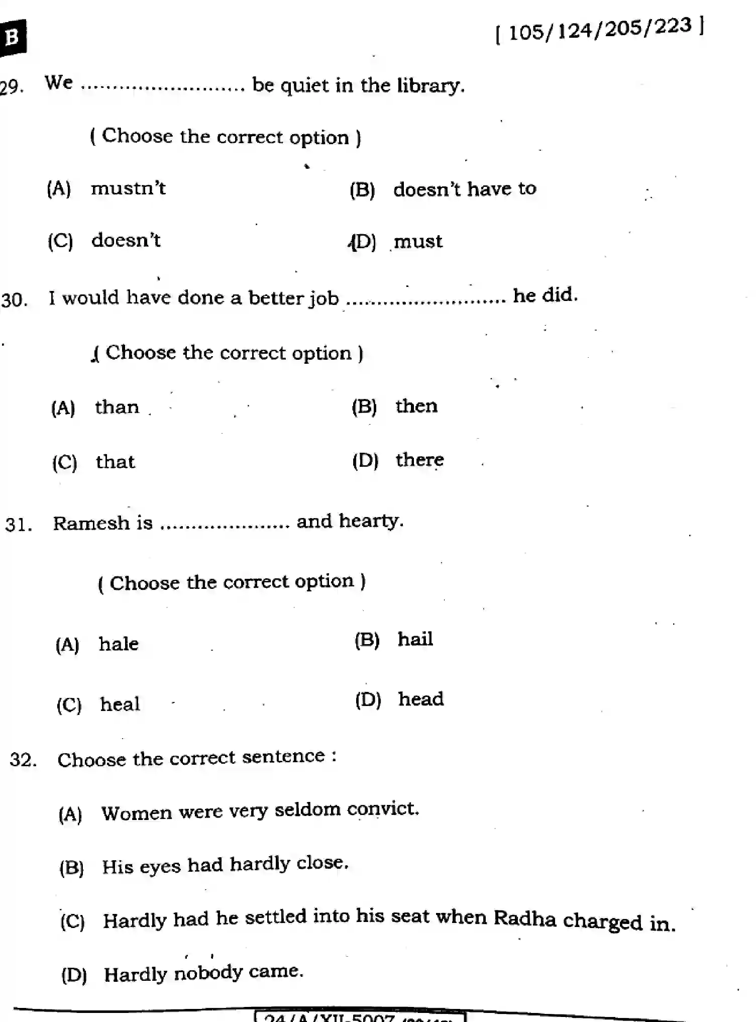 Bihar Board Class 2 2024 ENGLISH-105-124-205-223-SET-B Question Bank - Page 11