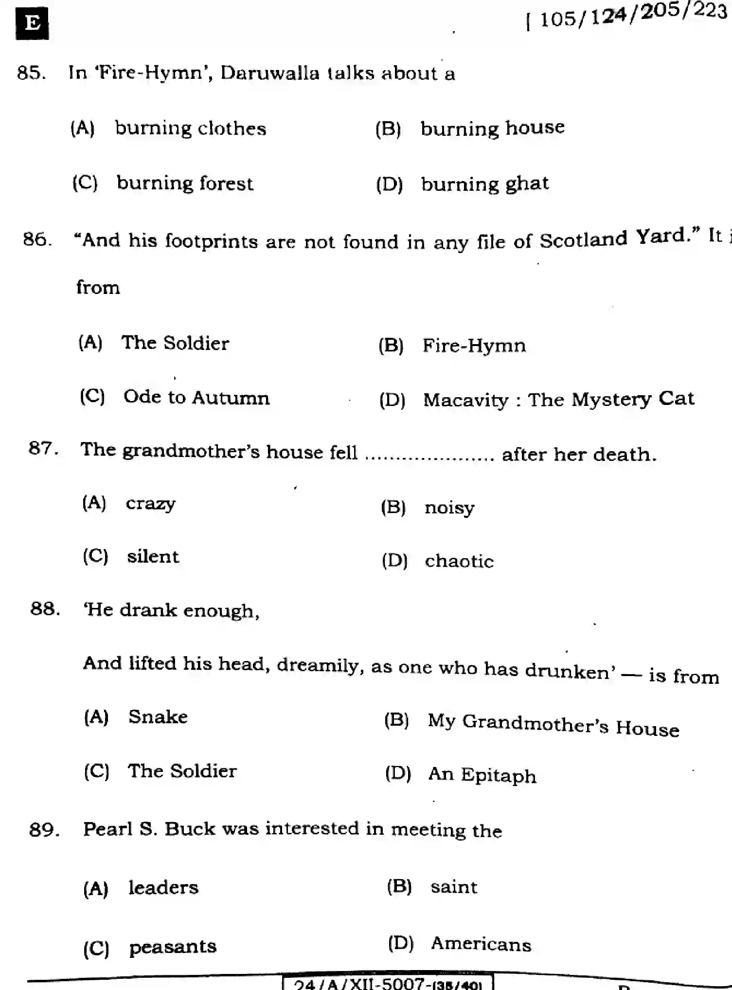 Bihar Board Class 2 2024 ENGLISH-105-SET-E Question Bank - Page 24