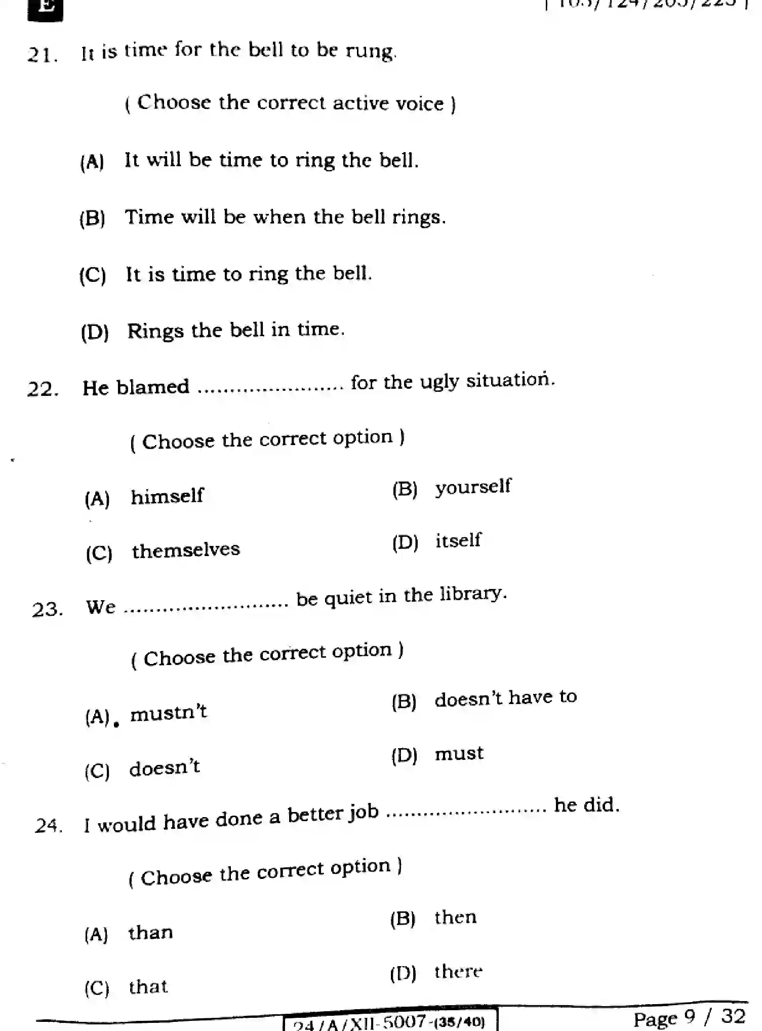 Bihar Board Class 2 2024 ENGLISH-105-SET-E Question Bank - Page 9