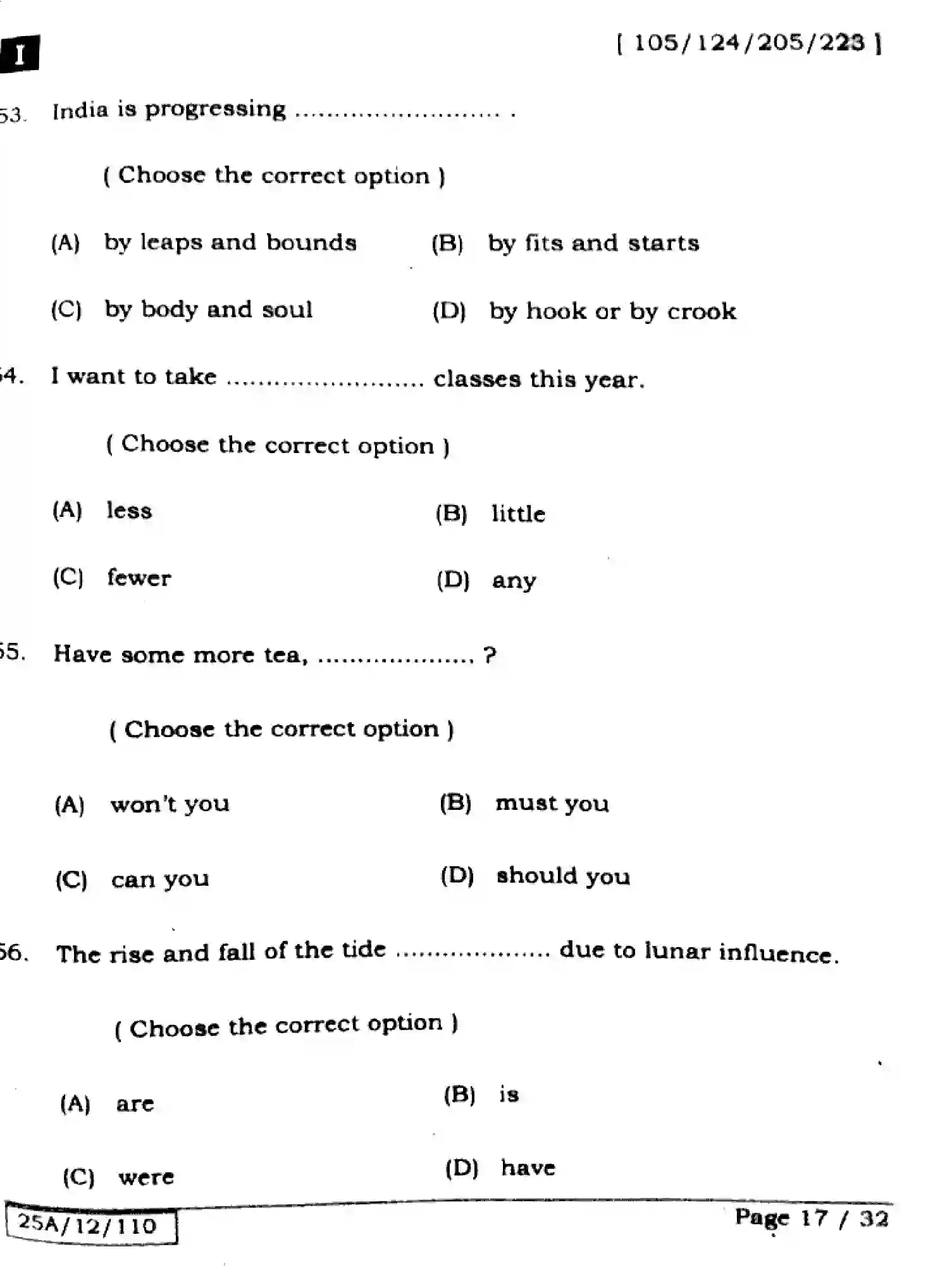 Bihar Board Class 2 2025 ENGLISH-105-124-205-223-SET-1 Question Bank - Page 17