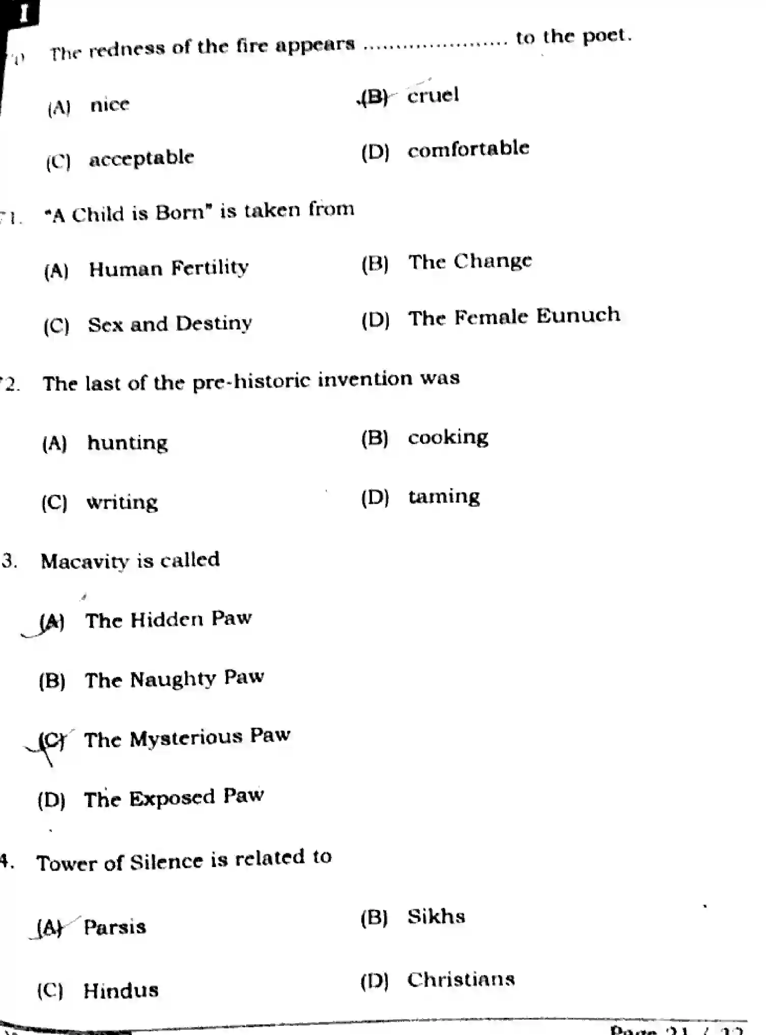 Bihar Board Class 2 2025 ENGLISH-105-124-205-223-SET-1 Question Bank - Page 21