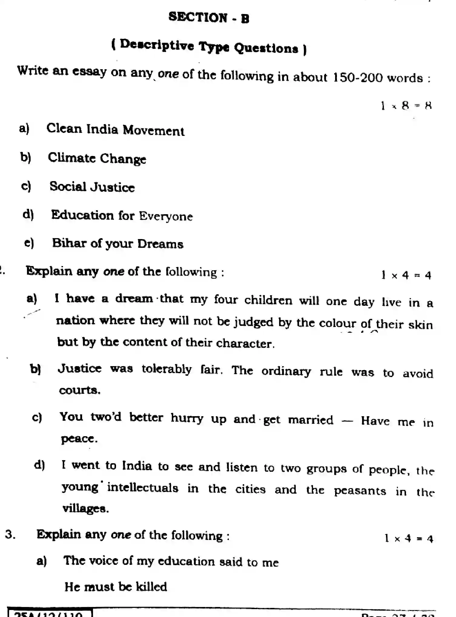 Bihar Board Class 2 2025 ENGLISH-105-124-205-223-SET-1 Question Bank - Page 27