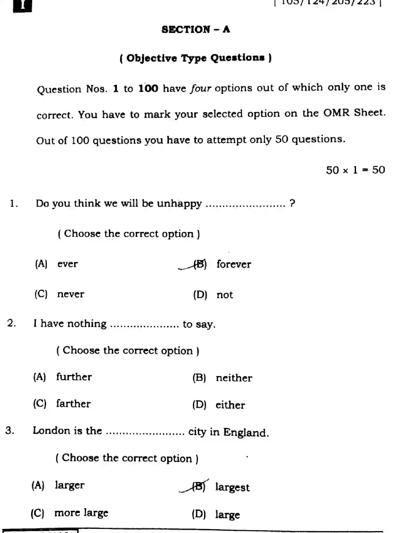 Bihar Board Class 2 2025 ENGLISH-105-124-205-223-SET-1 Question Bank - Page 3