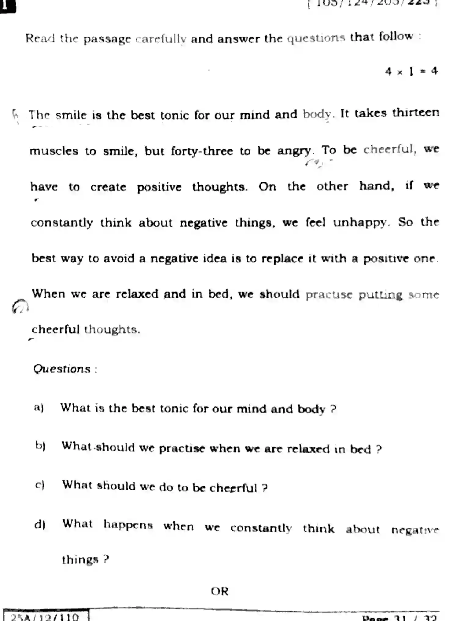 Bihar Board Class 2 2025 ENGLISH-105-124-205-223-SET-1 Question Bank - Page 31